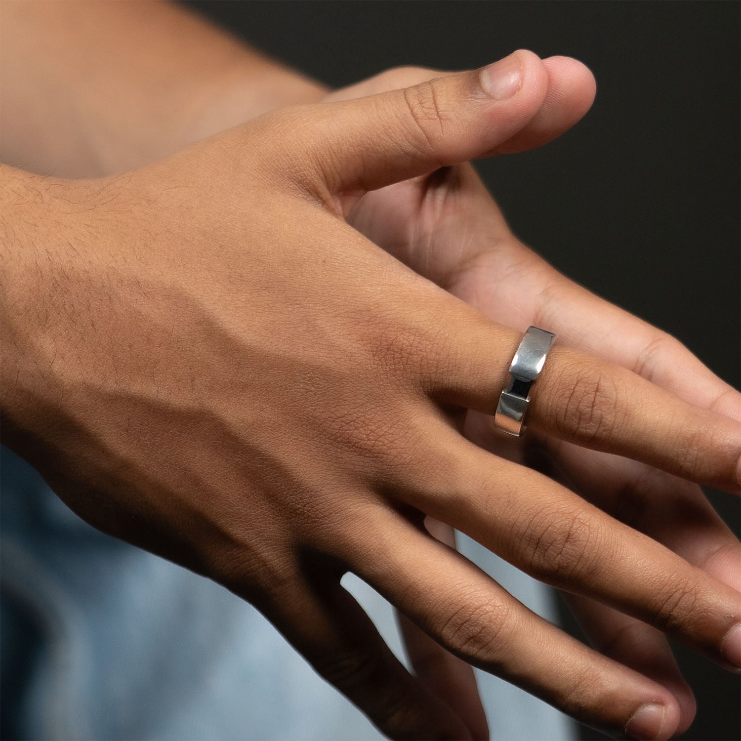 Black Rhodium Plated Pure 925 Silver Ring With Natural Onyx Gem Stone