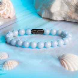 Calming Angelite Natural Stone Bracelet