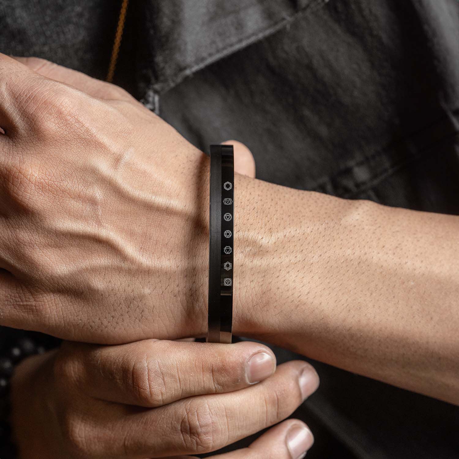 Balance Chakra Kada for Men Dual Texture Design Bracelet