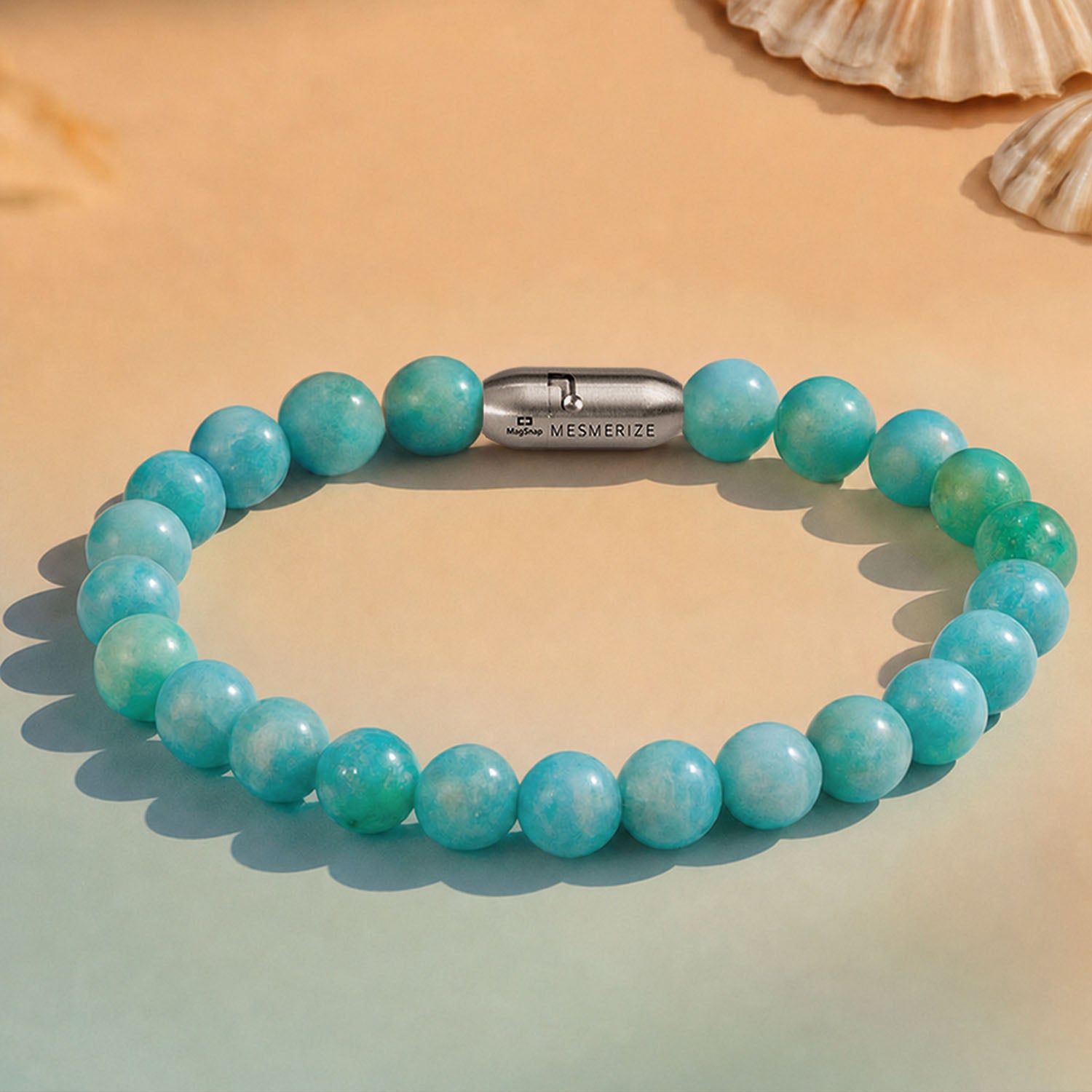 Gleaming Hemimorphite Natural Stone Bracelet With MagSnap 2