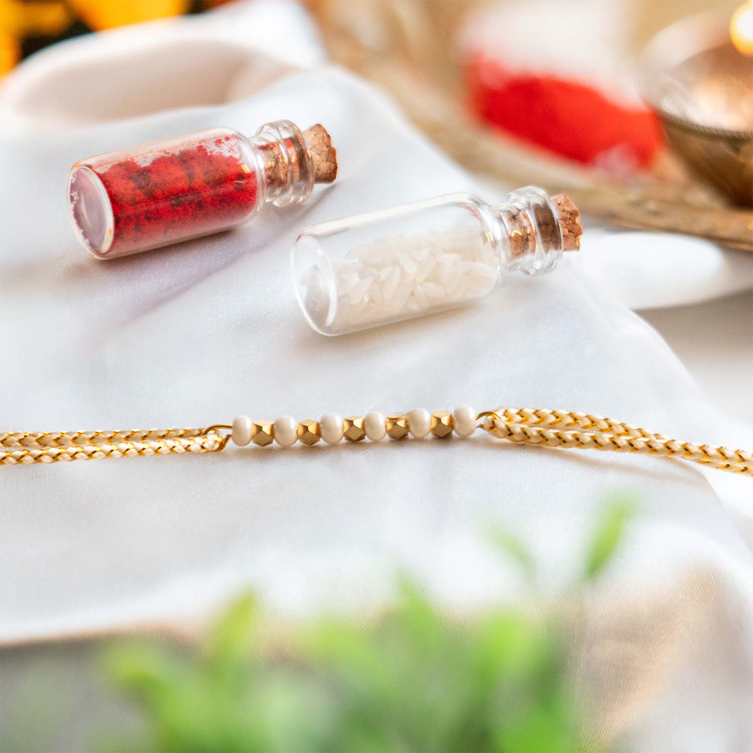 925 Silver Golden Grace Rakhi