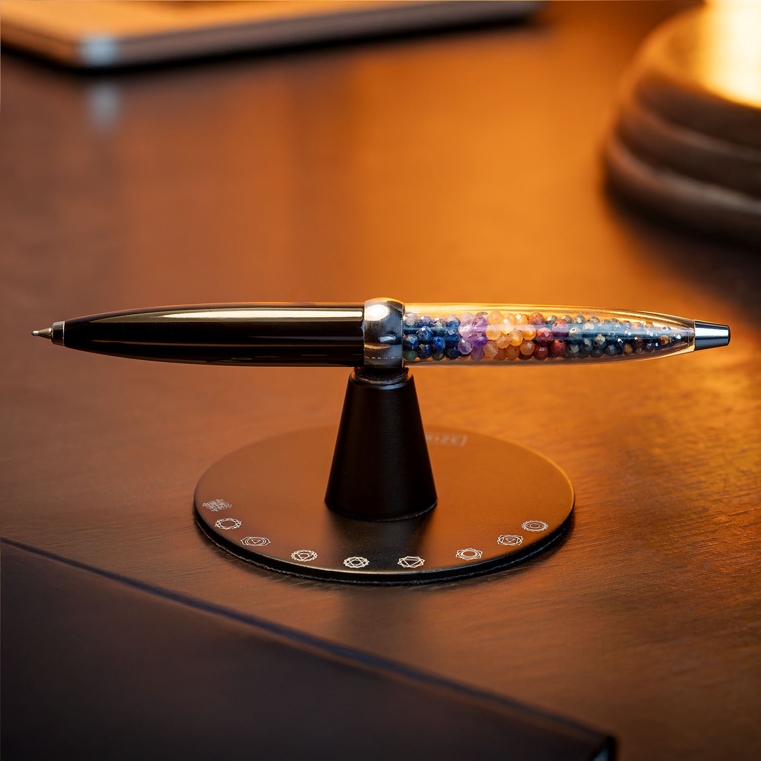 Personalised 9 Chakra MagSpin Rotating Desk Pen with DryFlow Ink