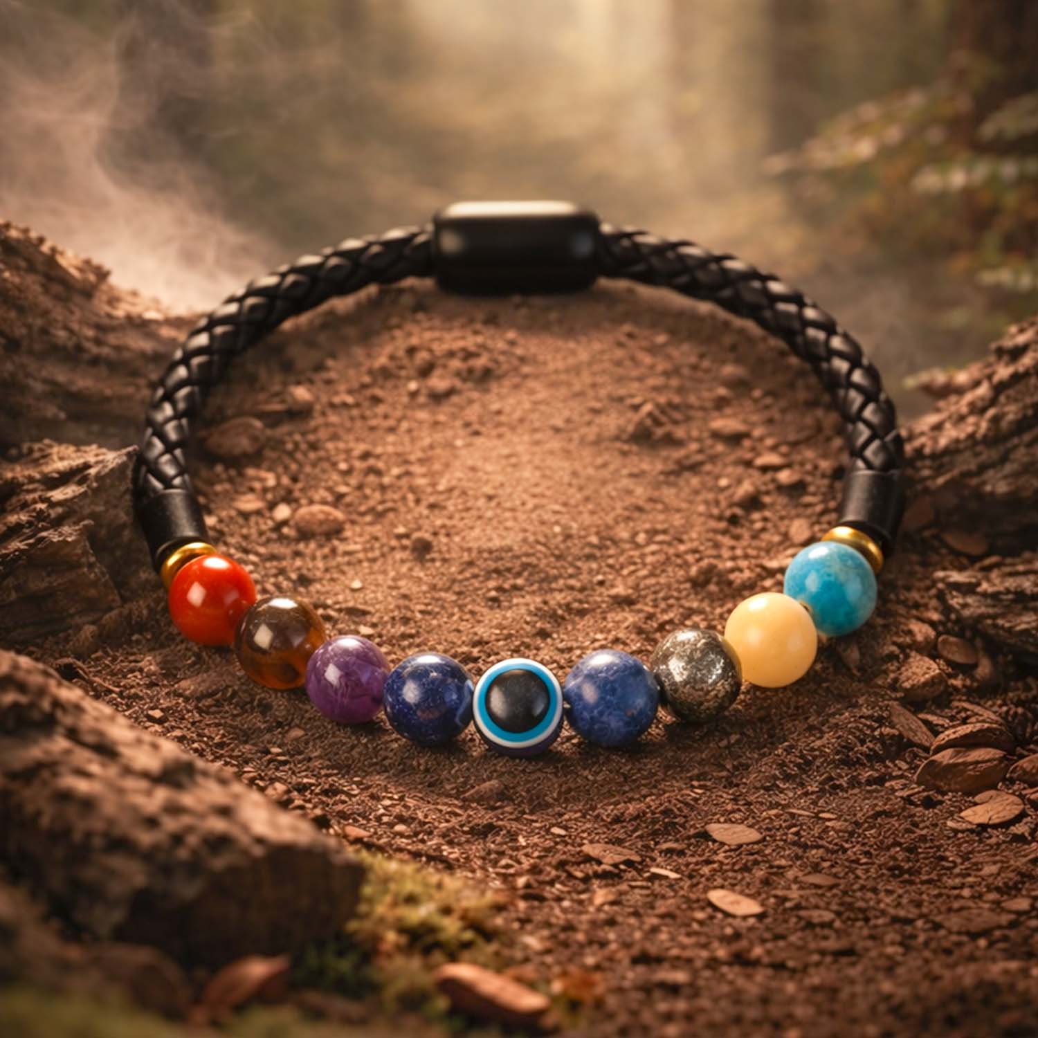 9 Chakra NeoLeather Bracelet With MagSnap2