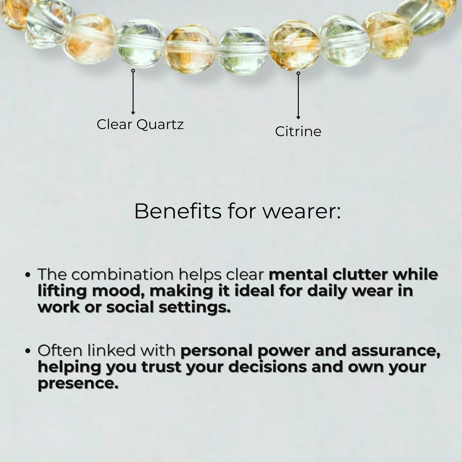 Natural Stone Jewellery Bracelet Citrine Elastic