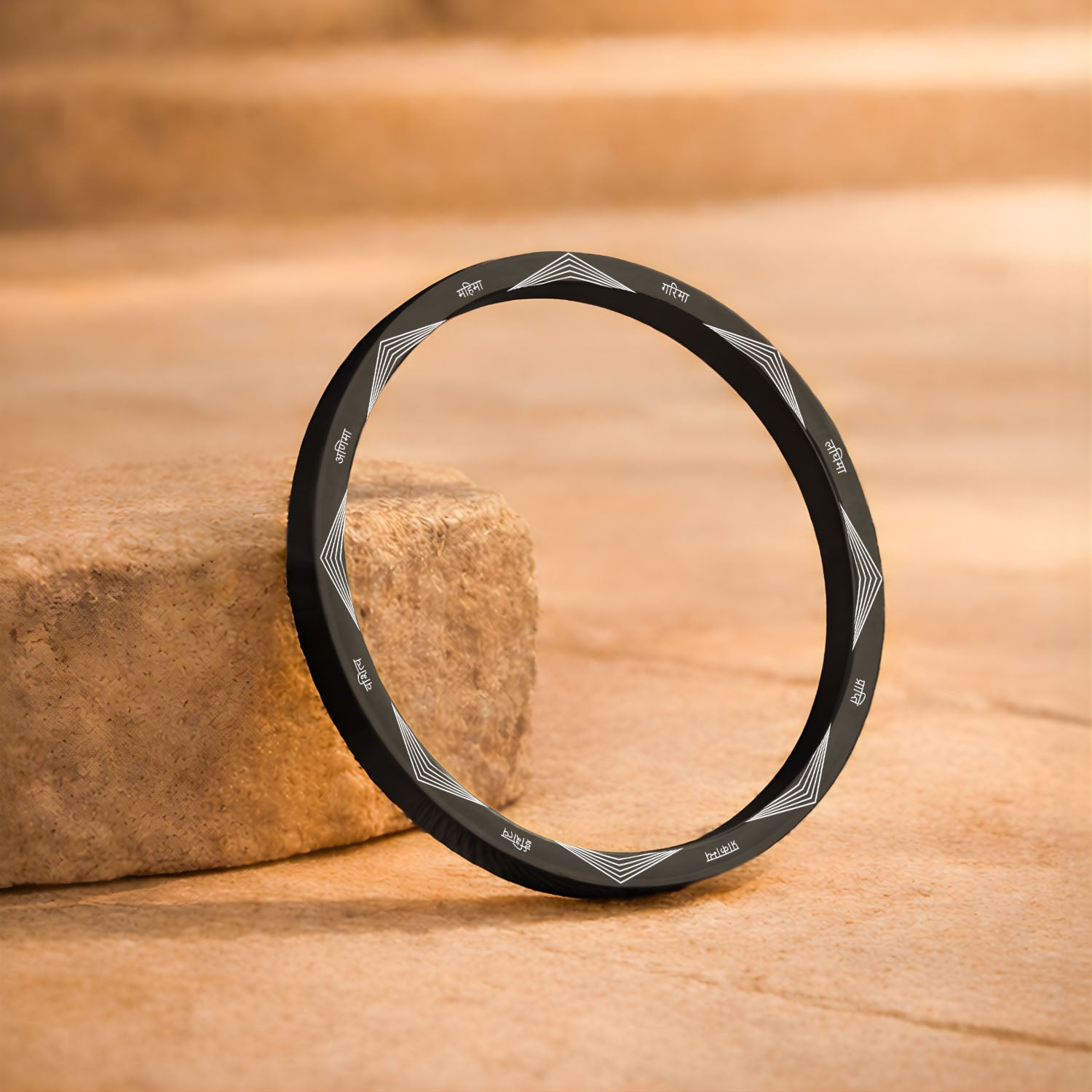 Ashta Siddhi Classic Round Kada Black