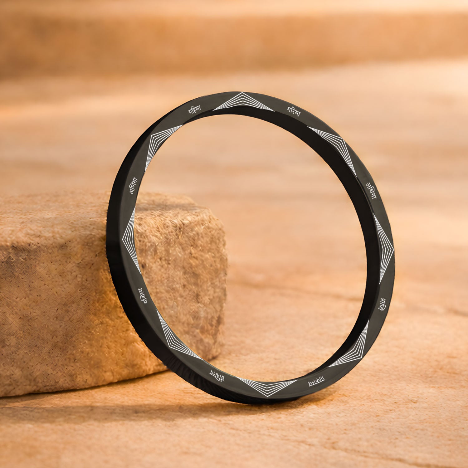 Ashta Siddhi Classic Round Kada Black