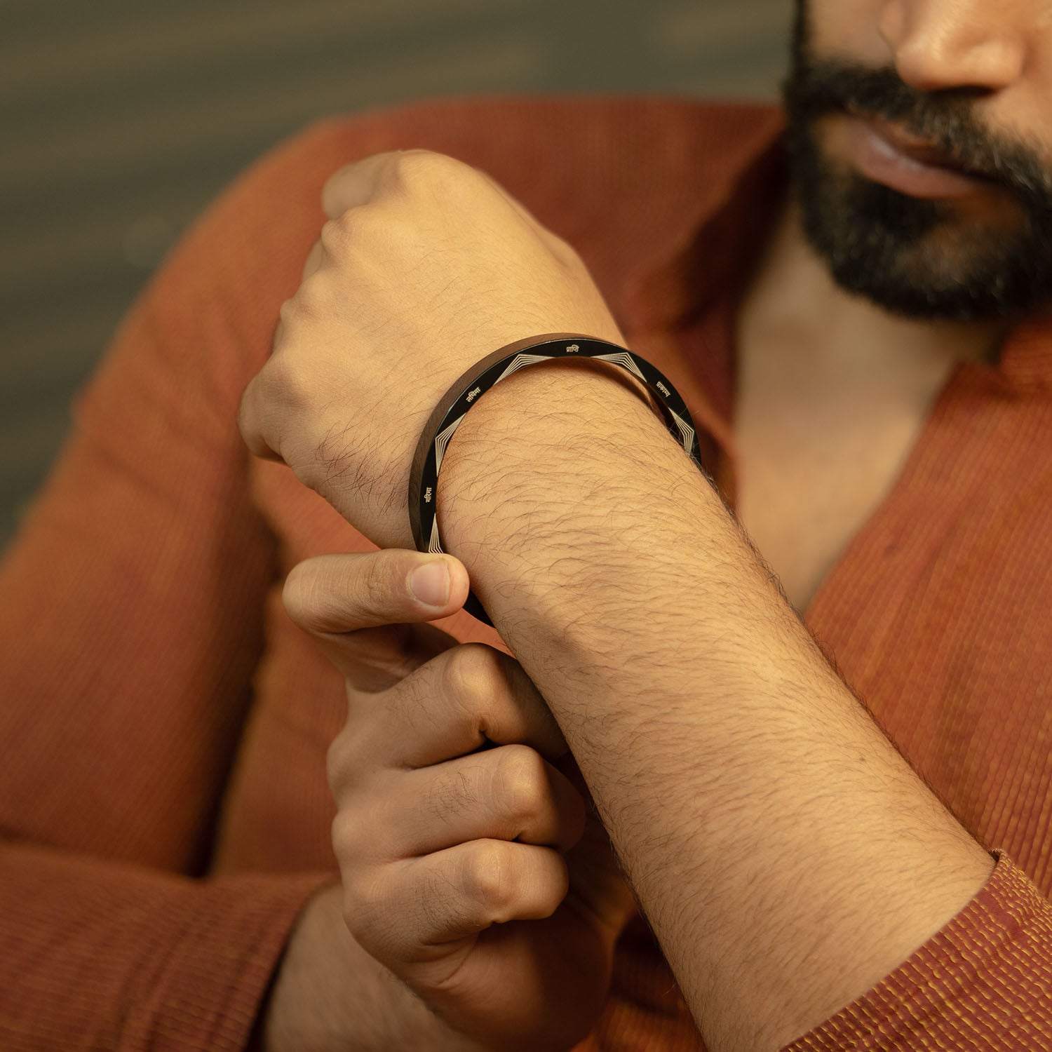 Ashta Siddhi Classic Round Kada Black