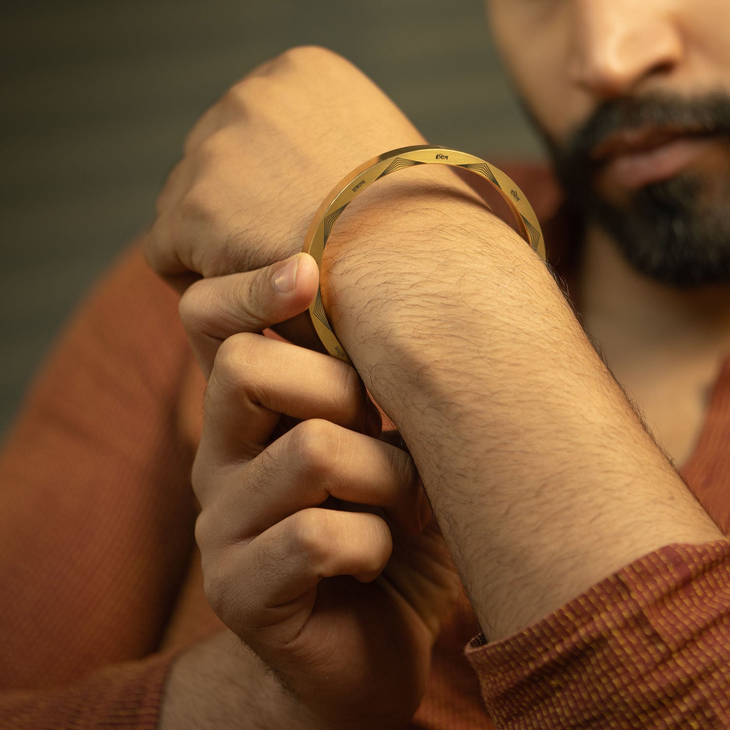 Ashta Siddhi Classic Round Kada Gold