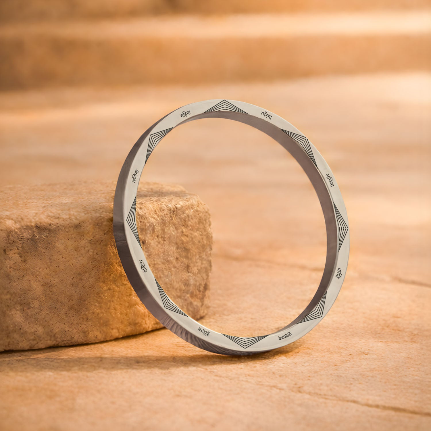 Ashta Siddhi Classic Round Kada Silver