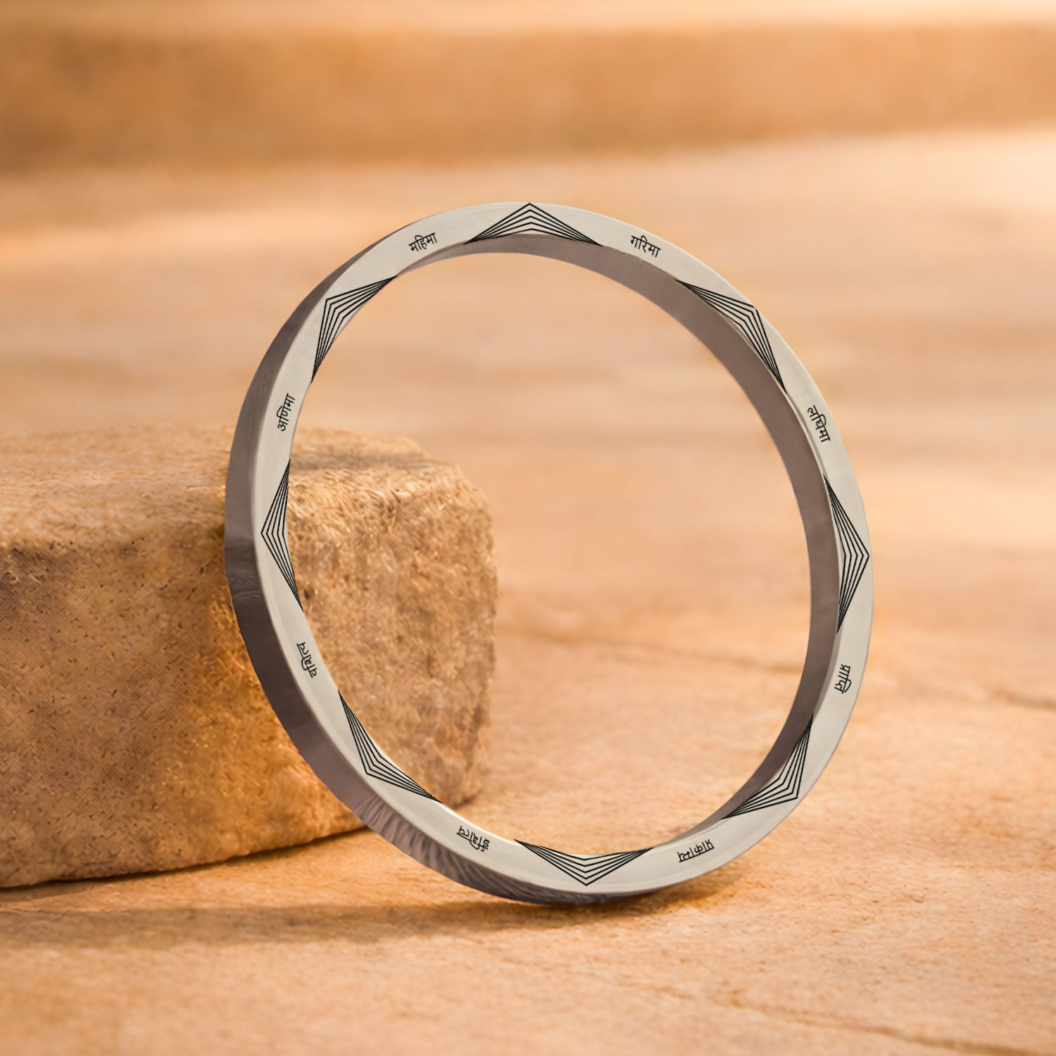 Ashta Siddhi Classic Round Kada Silver