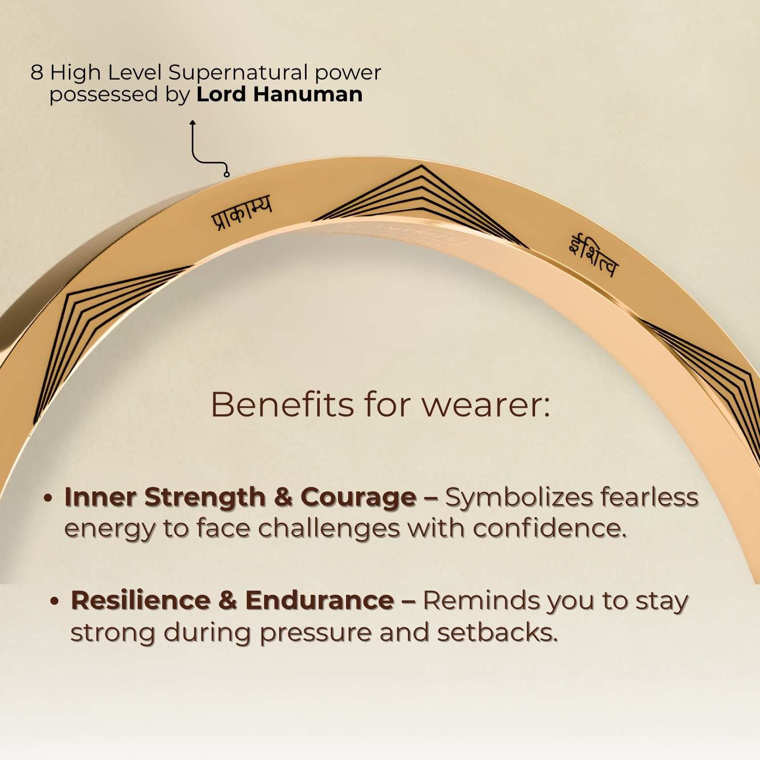 Ashta Siddhi Classic Round Kada Black