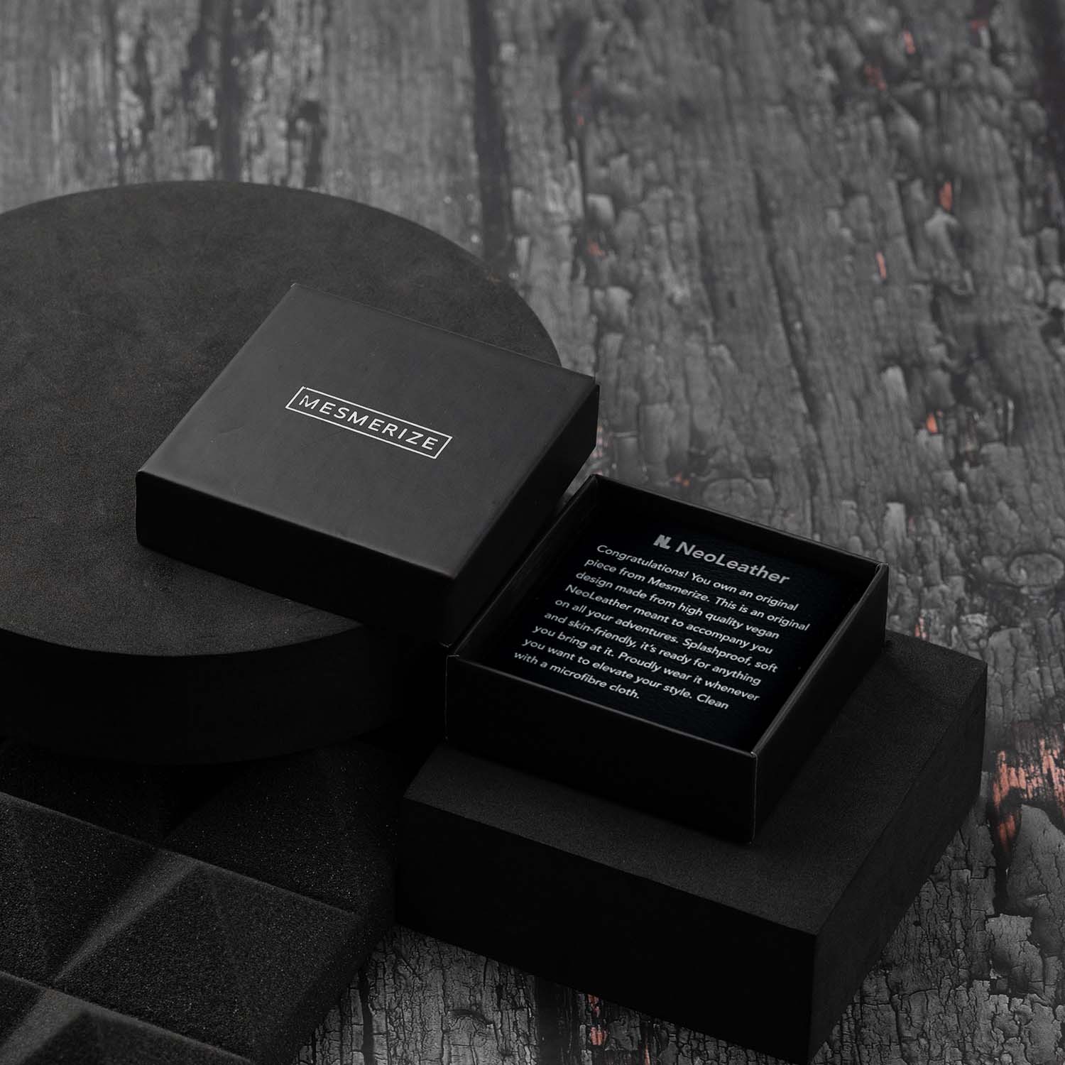 Forge Layered NeoLeather Bracelet with MagSlide Black