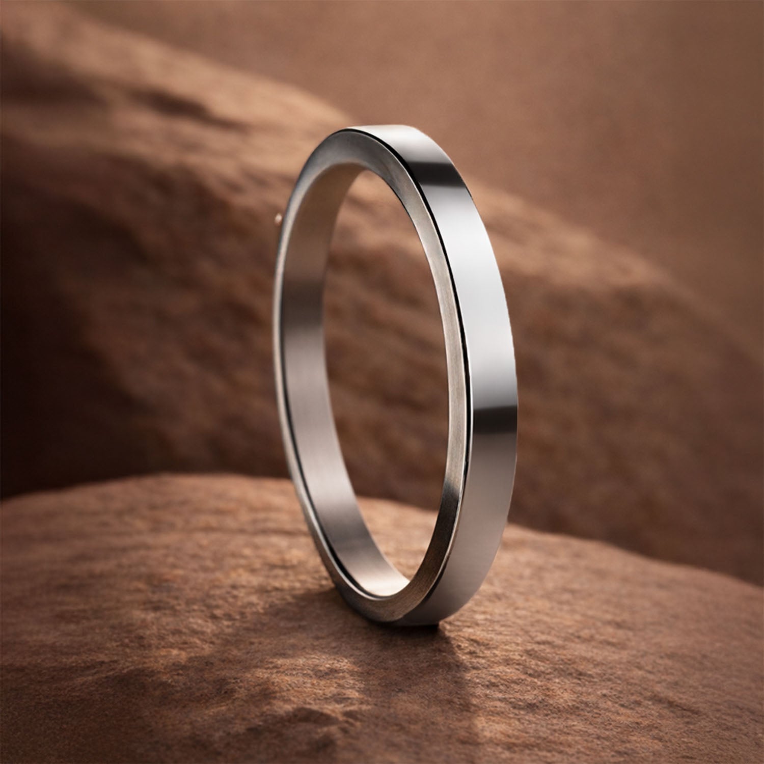 Gloss Flat Kada Silver