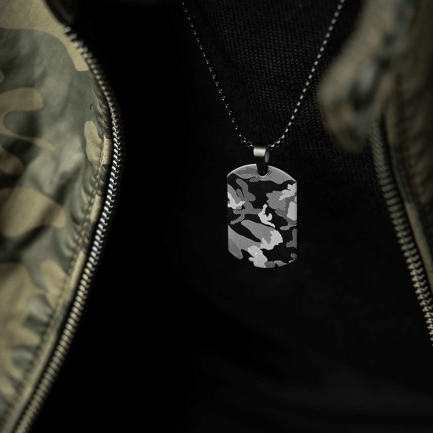 Classic Camo Dog Tag Necklace Mesmerize India