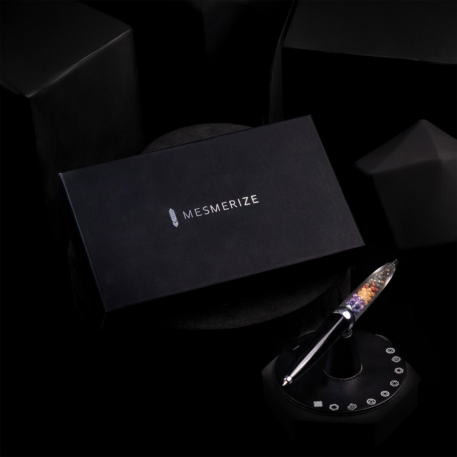 9 Chakra MagSpin Rotating Desk Pen with DryFlow Ink