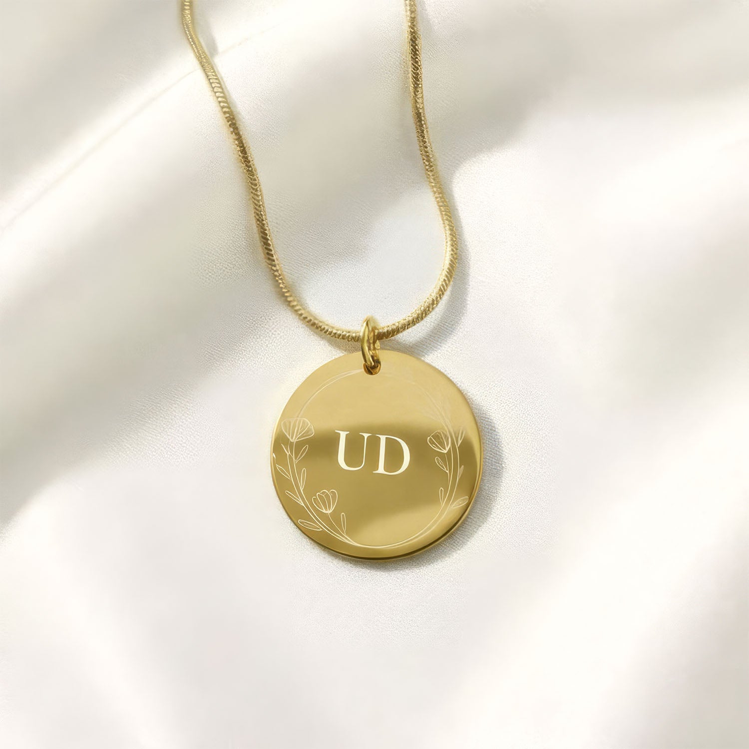Initials Circle Necklace - Main Image