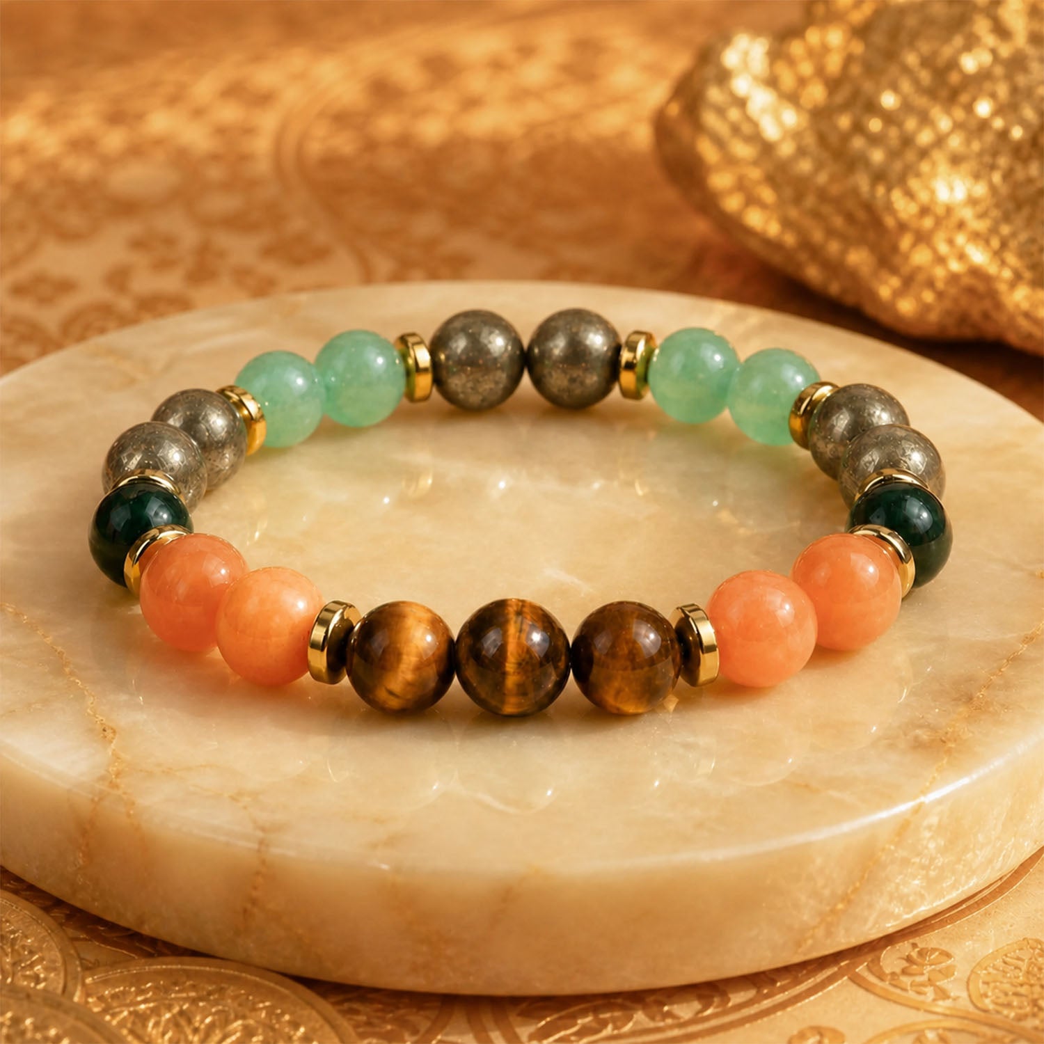 Dhanyog Natural Stone Bracelet Elastic