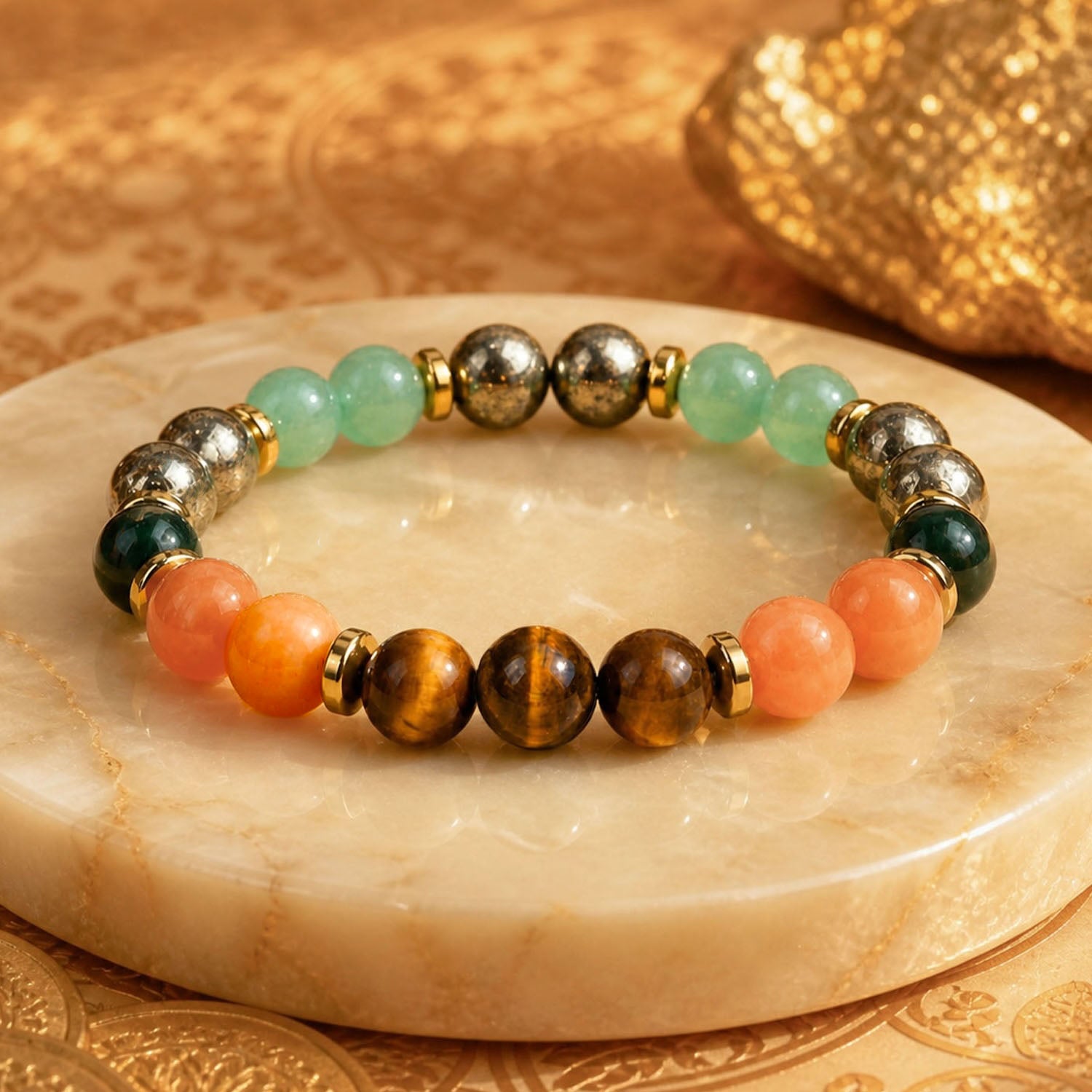 Dhanyog Natural Stone Bracelet Elastic