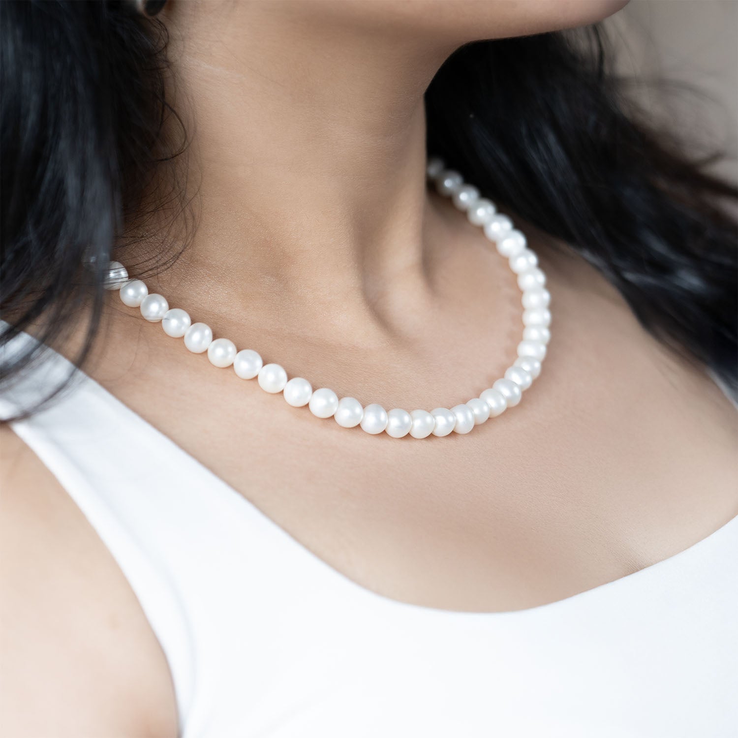 Divine Grace Pearl Natural Stone Necklace