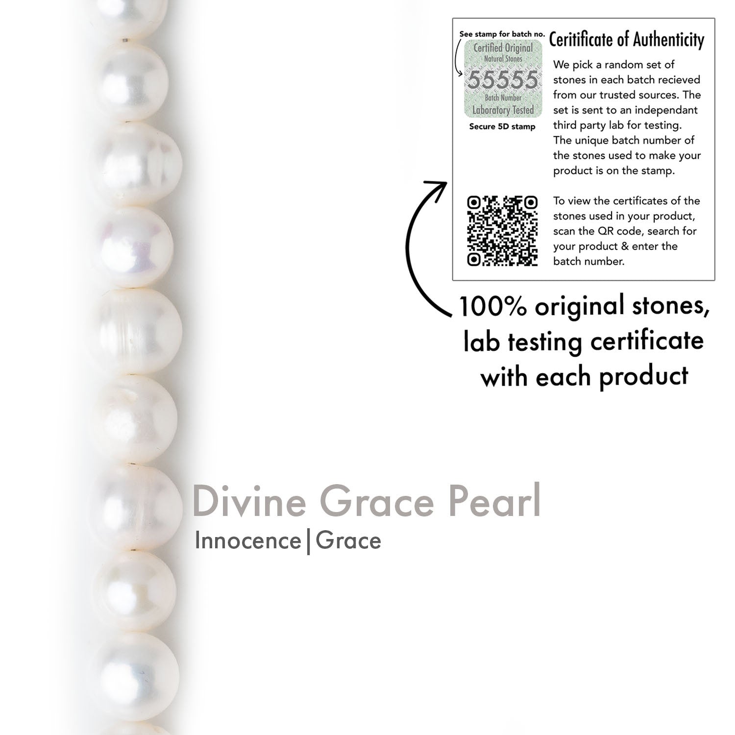 Divine Grace Pearl Natural Stone Necklace