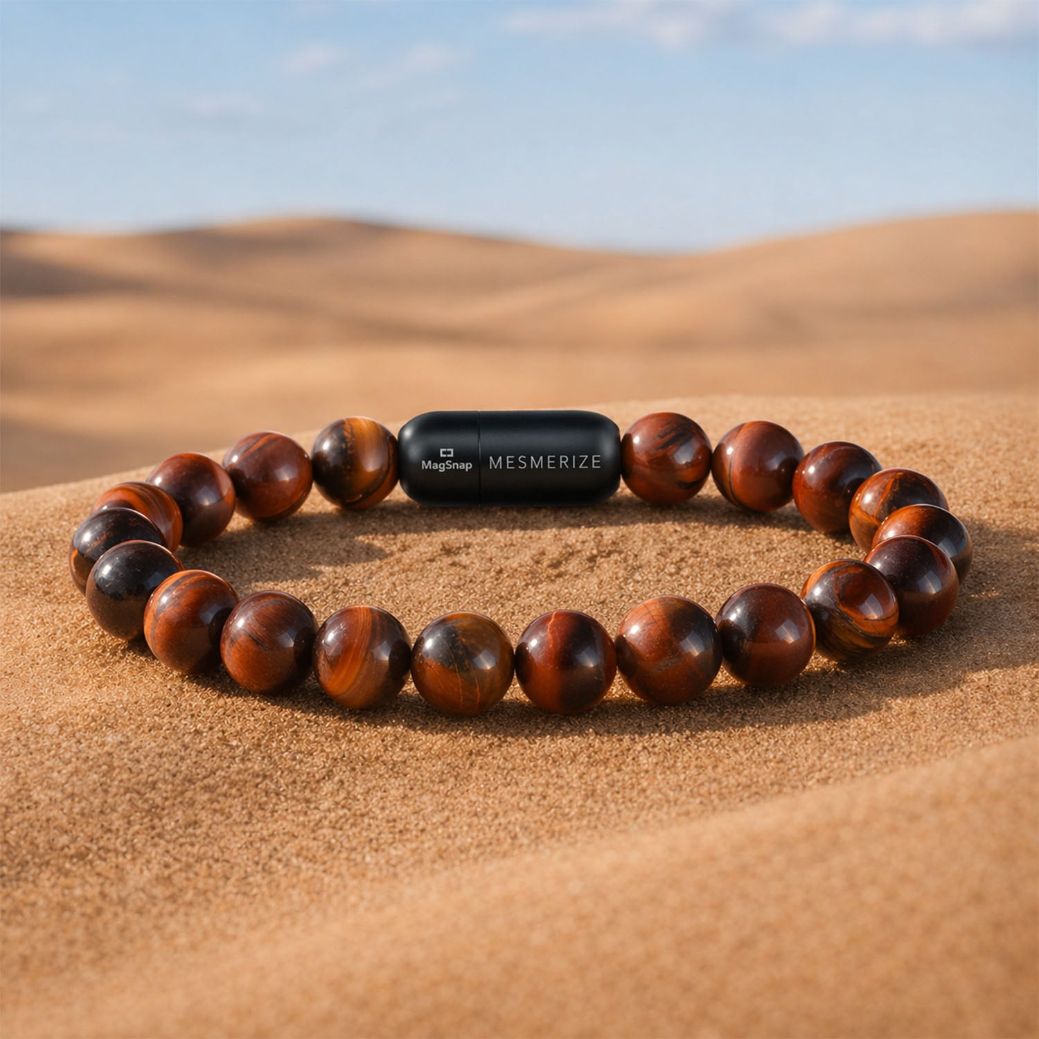 Fearless Red Tiger Eye Natural Stone Bracelet with MagSnap 2