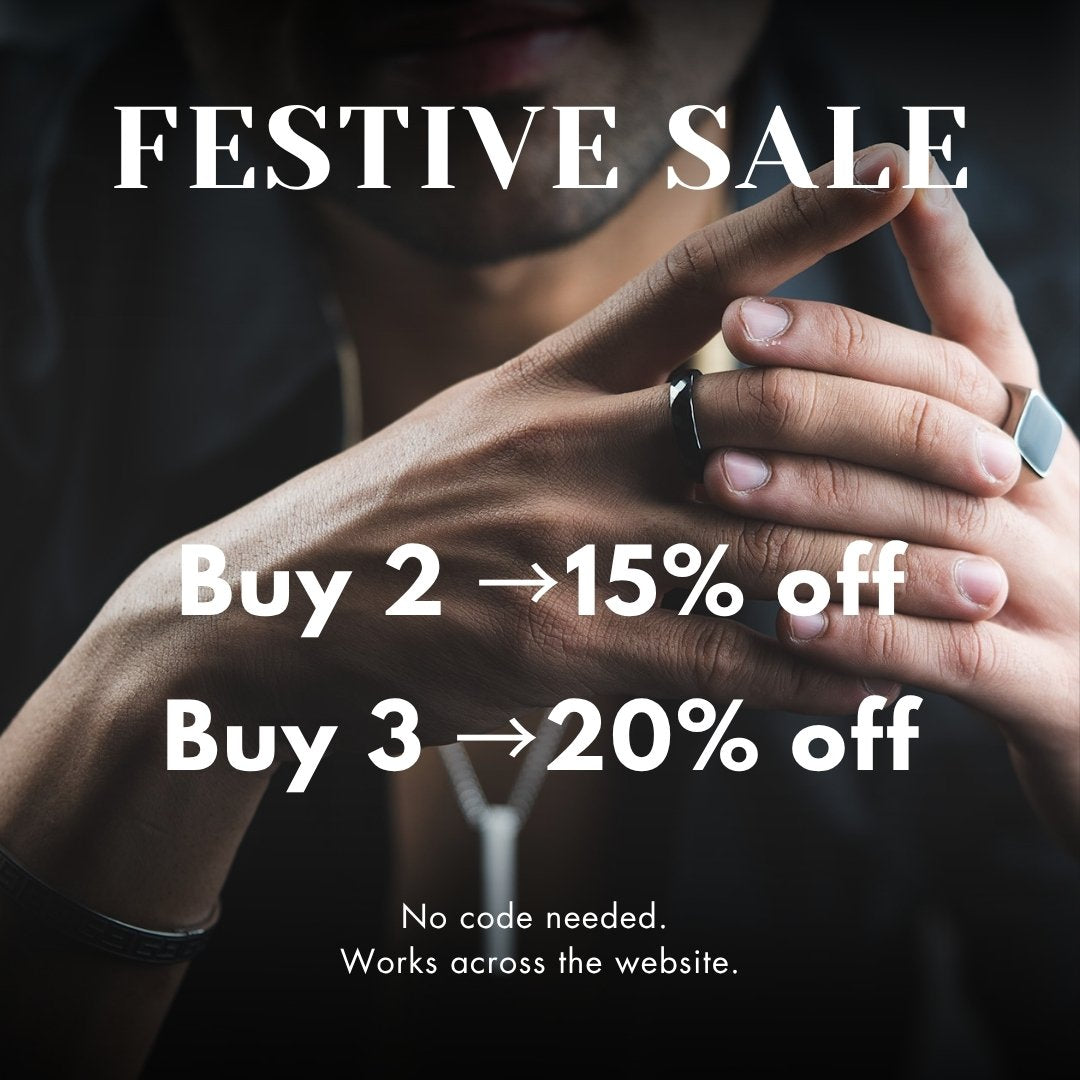 Damascus Black Beveled Ring