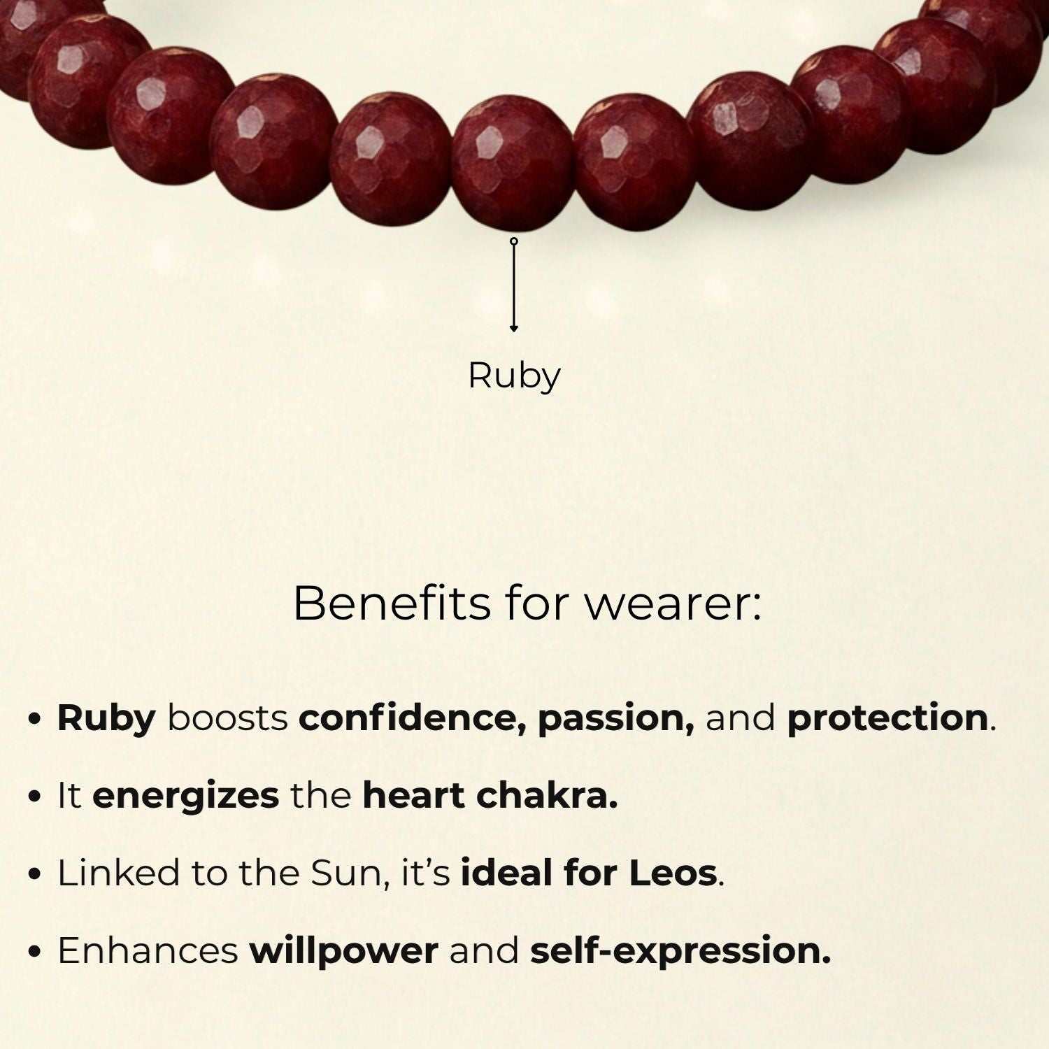 Fiery Essence Ruby(Manik) Natural Stone Bracelet with Magsnap2