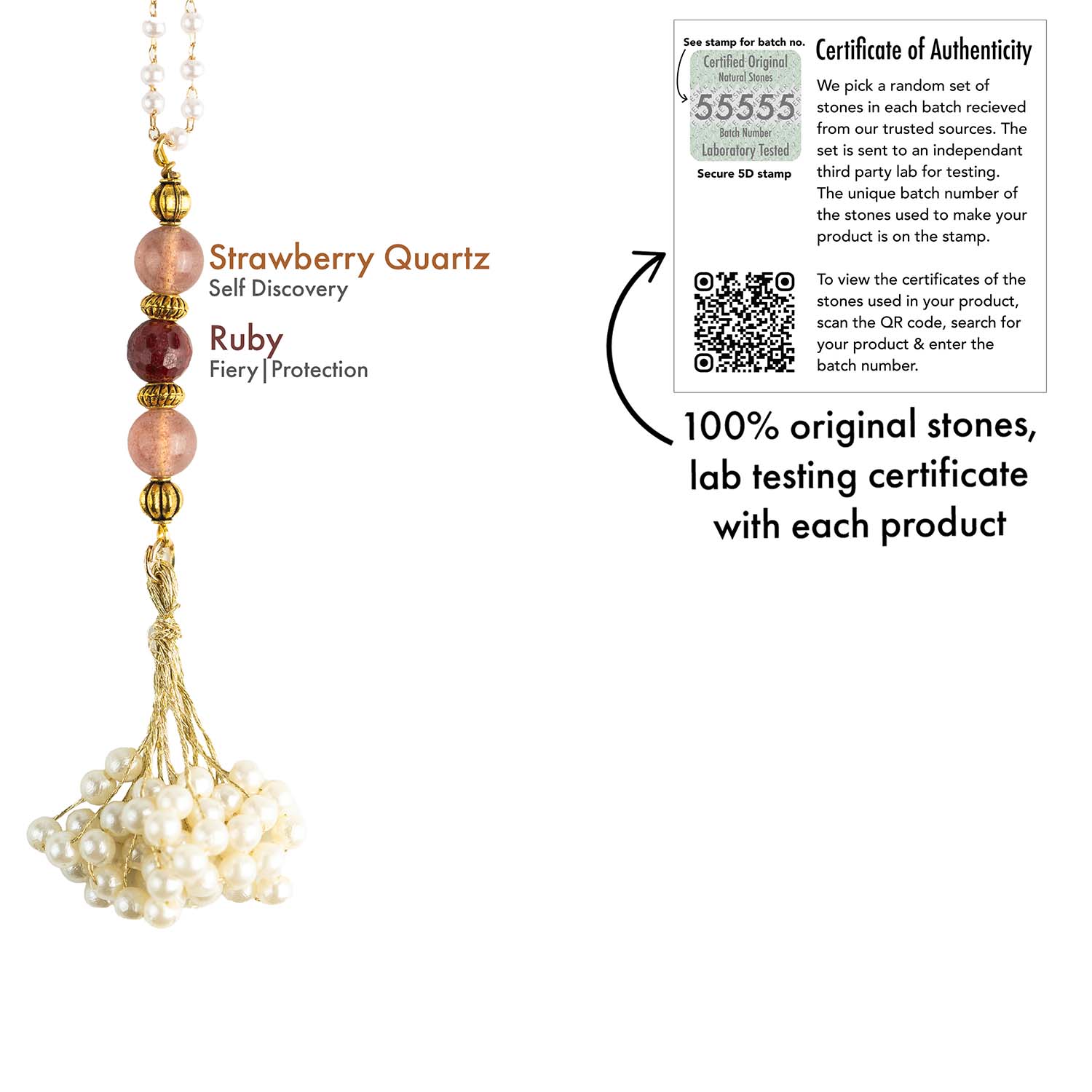 Fiery Ruby Natural Stone Lumba Rakhi
