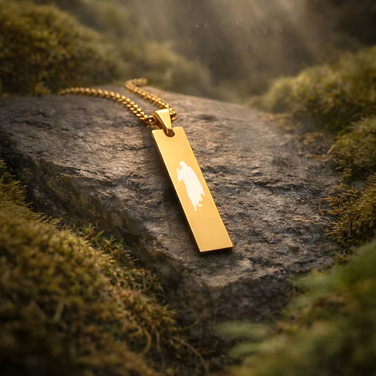 Sai Baba Mini Tag Necklace Gold