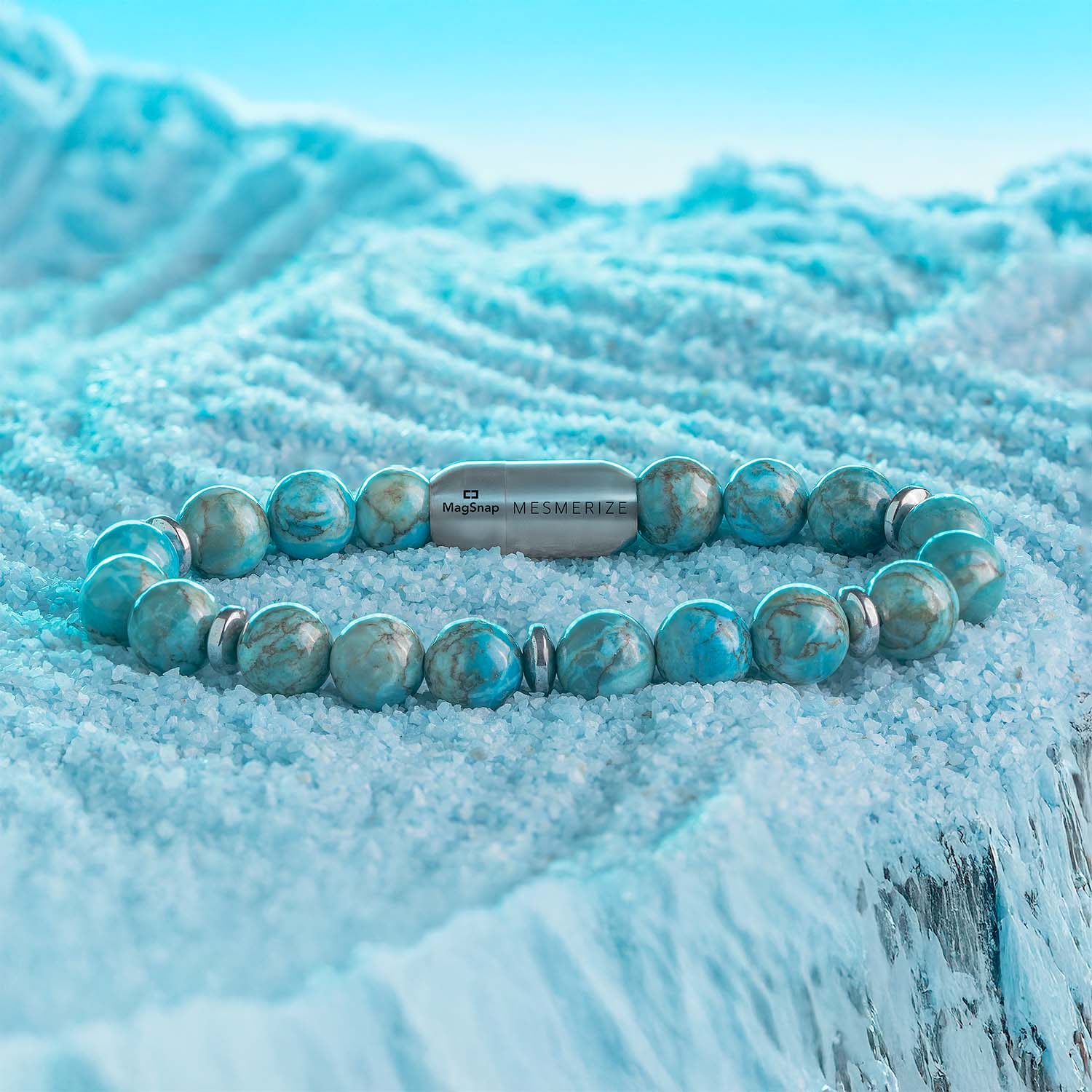 Harmony African Turquoise Natural Stone Bracelet by Mesmerize
