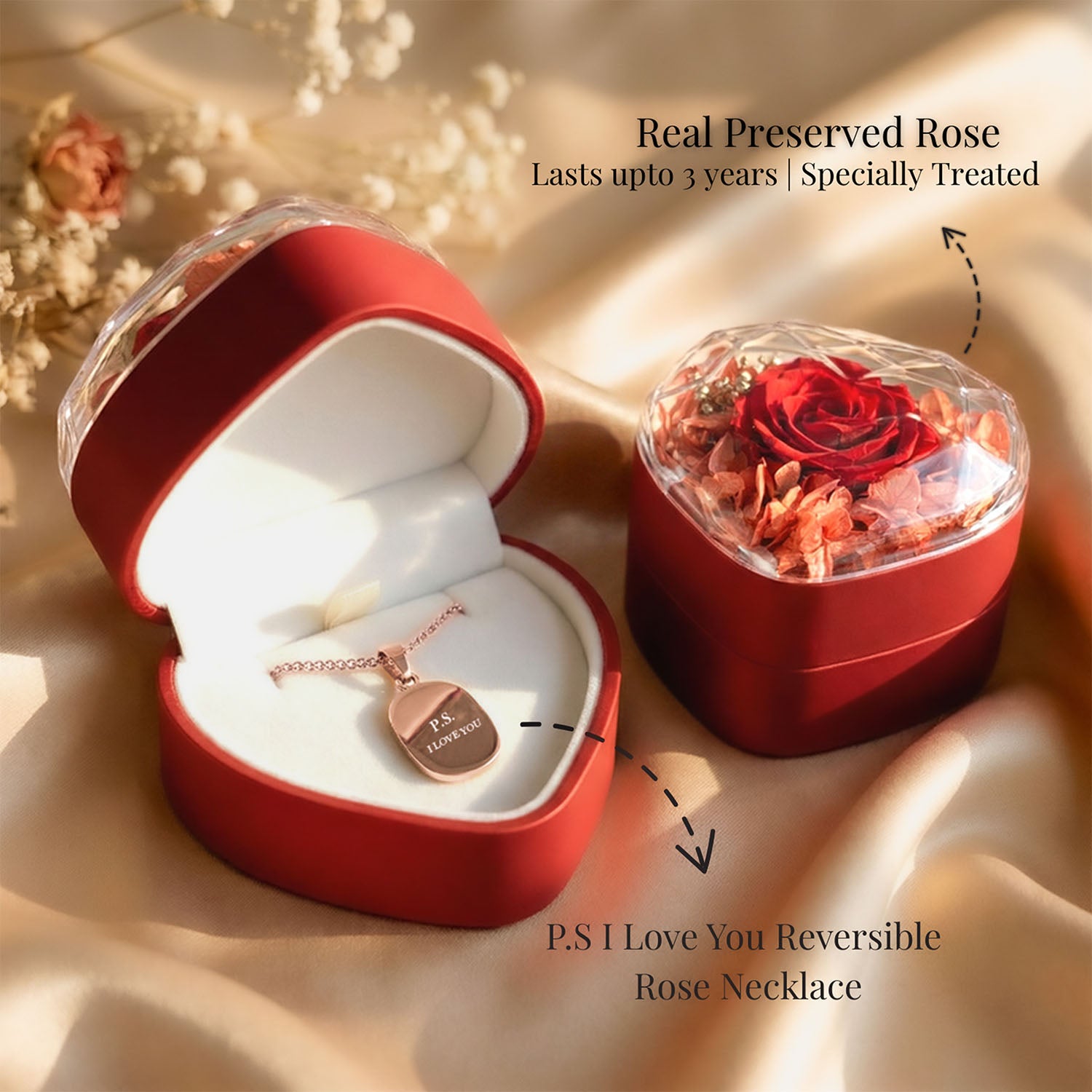 Bell Rose RoseGold Necklace