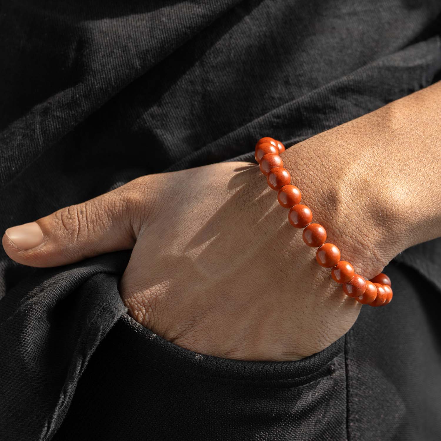 Inner Strength Red Jasper Natural Stone Bracelet with MagSnap 2