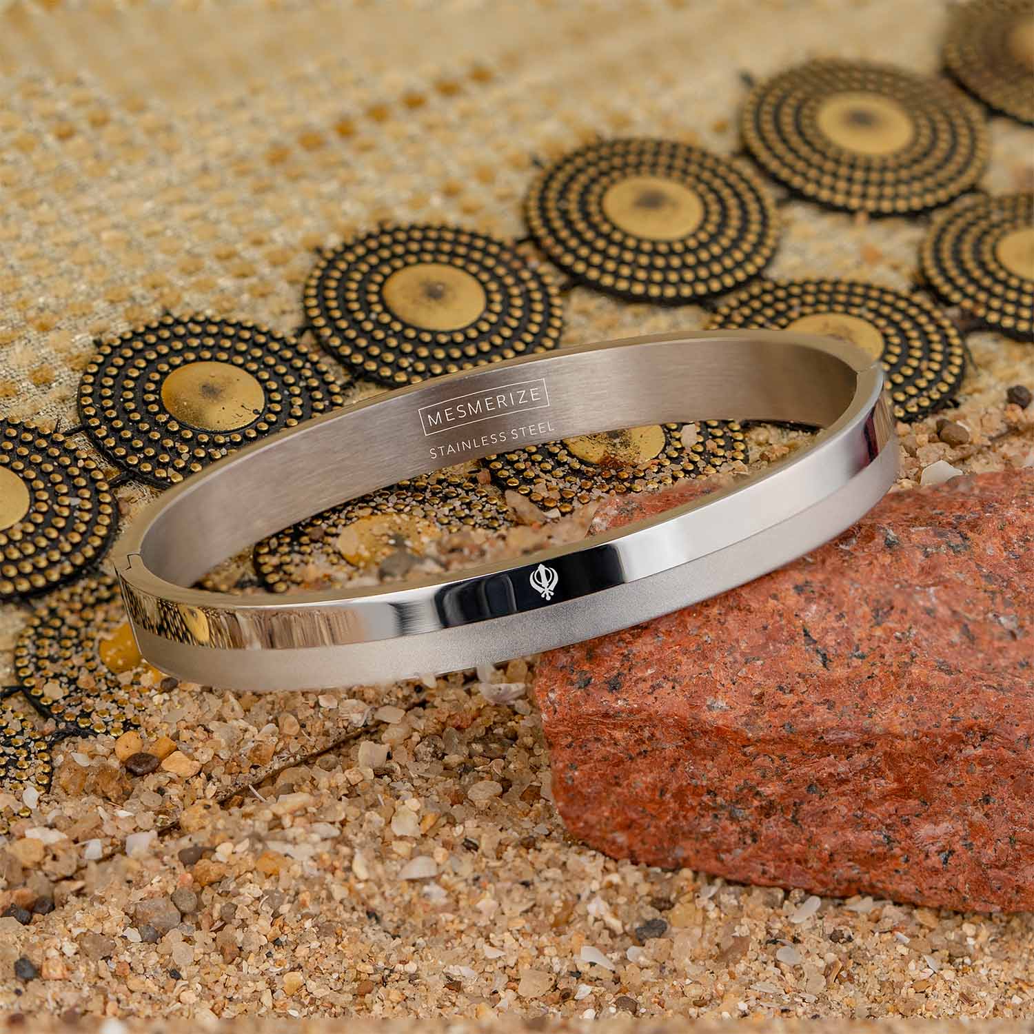 Khanda Dual Finish Kada Bracelet