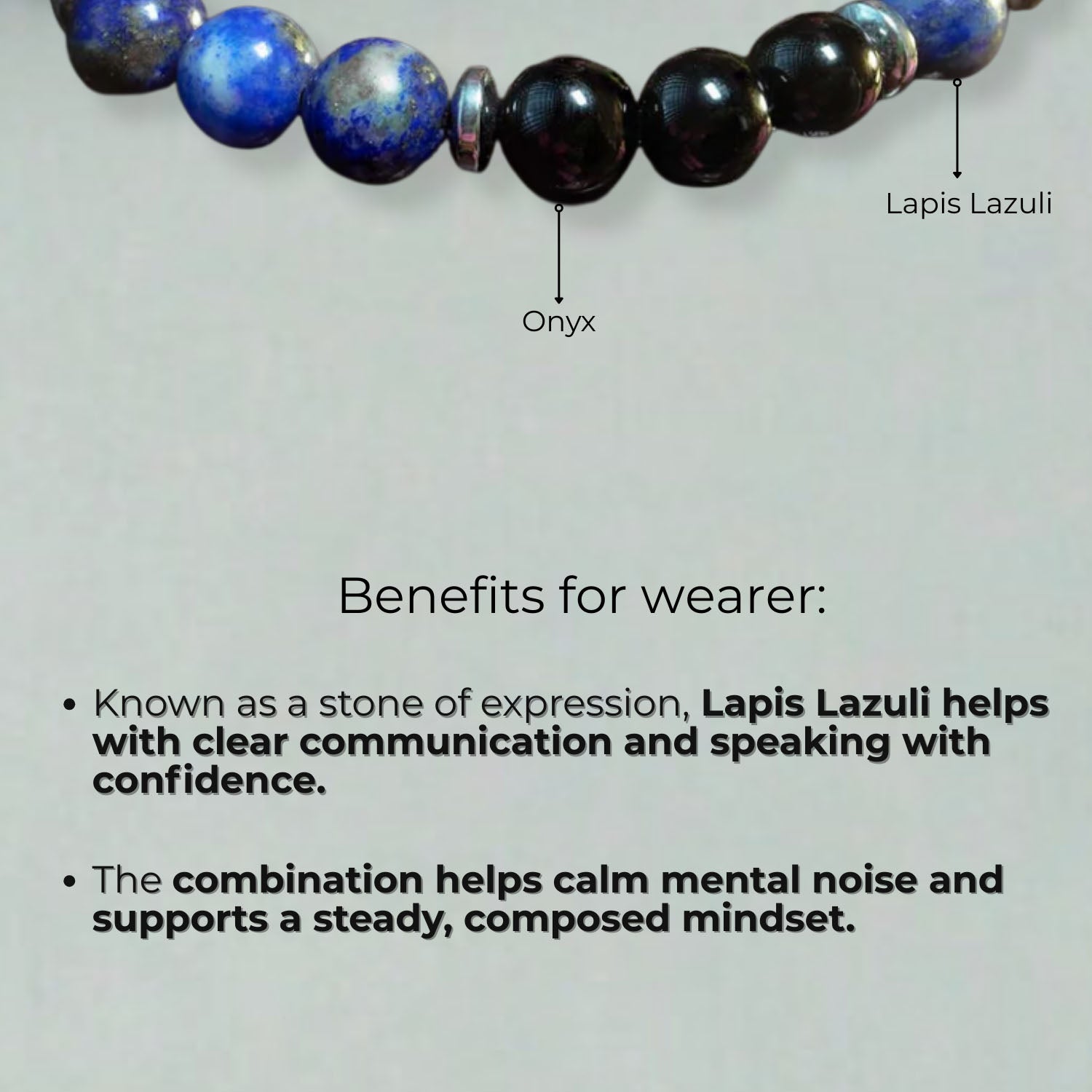 Natural Stone Jewellery Knowledge Gloss Onyx And Lapis Lazuli Natural Stone Bracelet With Magsnap