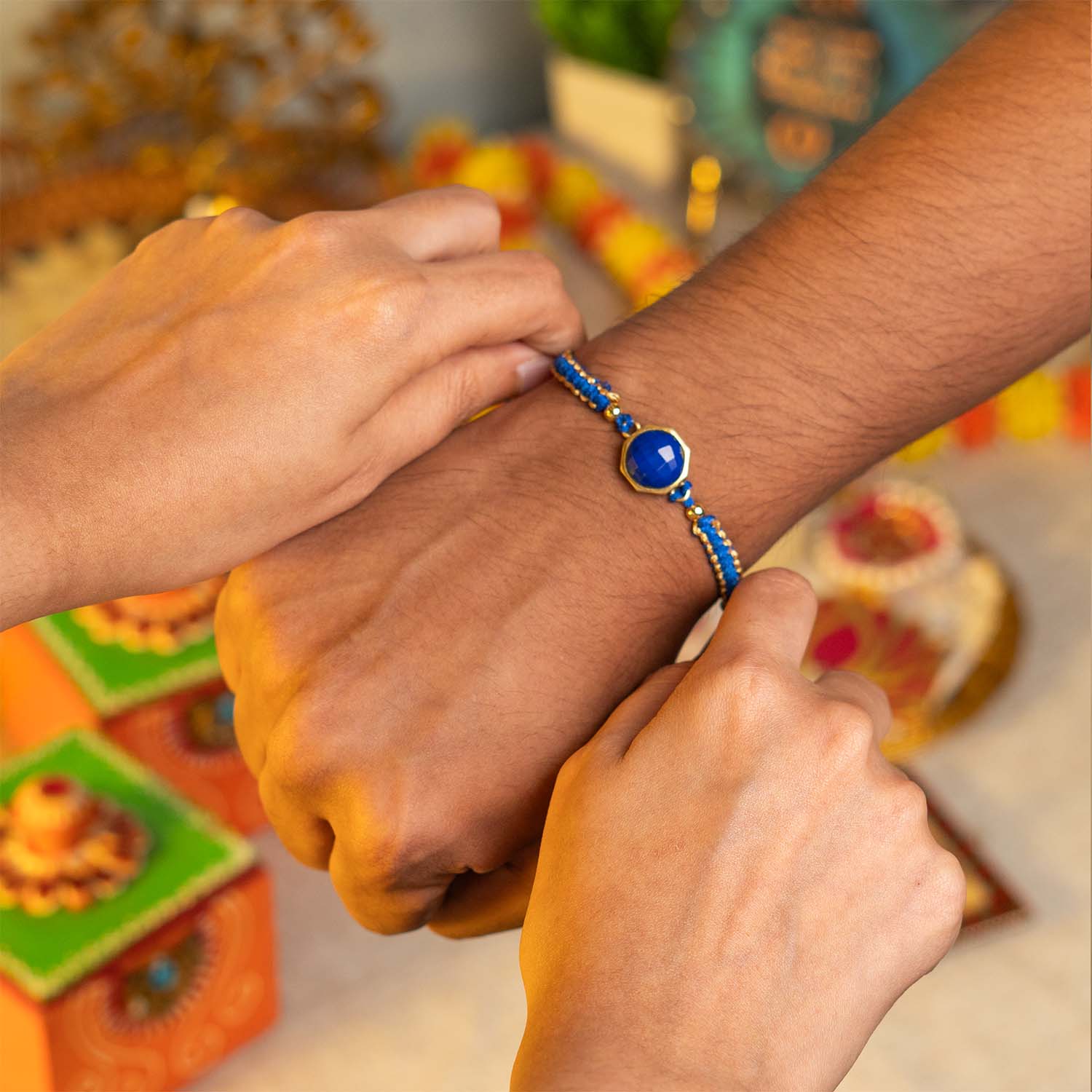 Lapis Lazuli 11 Carat Stone Rakhi