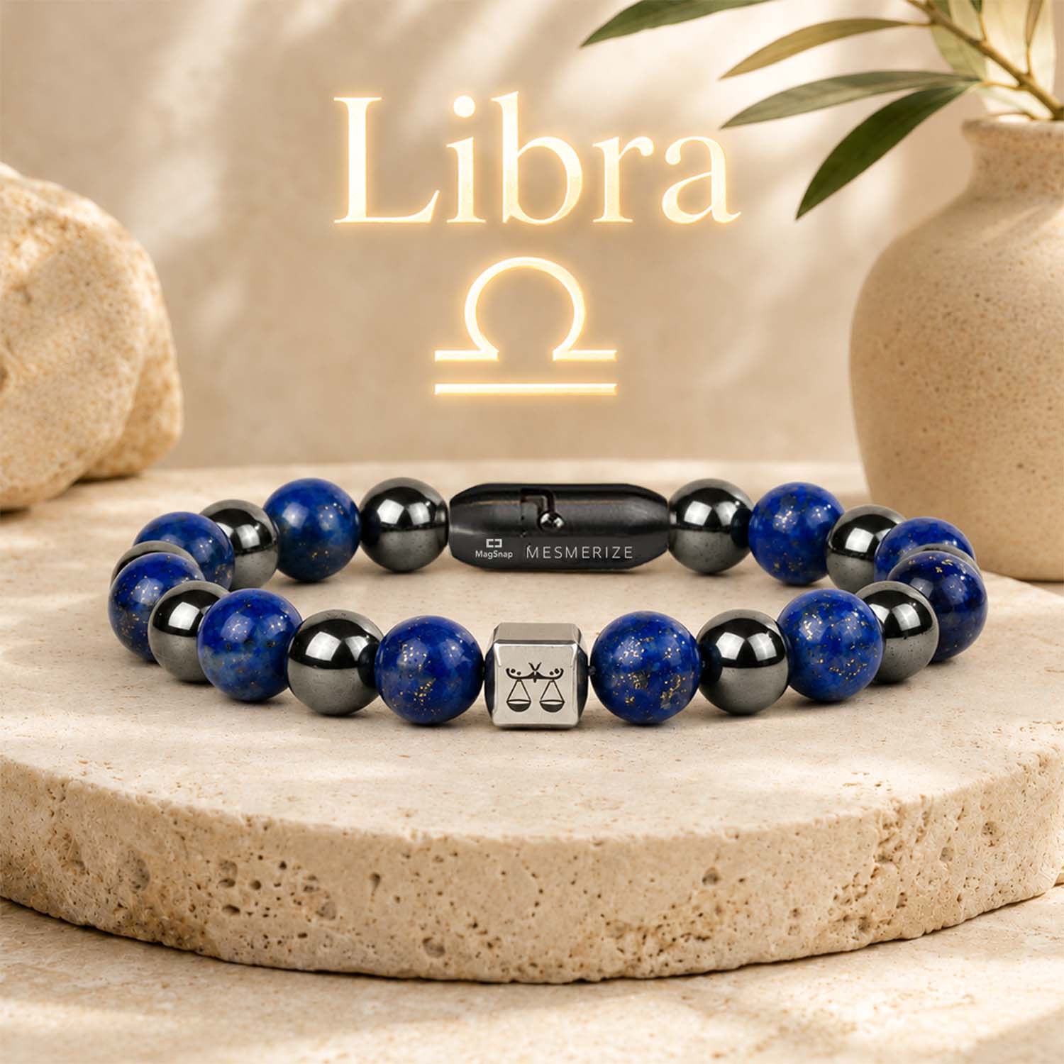 Libra (Tula) Zodiac Stone Bracelet with MagSnap 4
