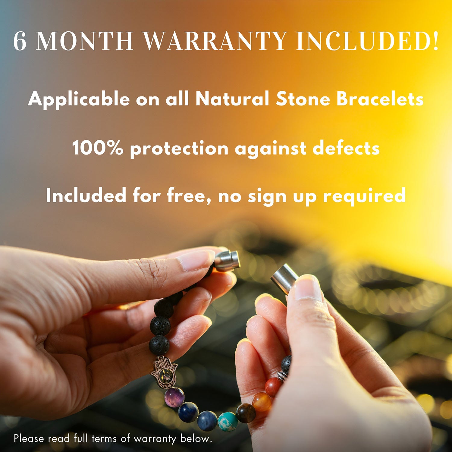 925 Sterling Silver Super 11 Chakra Natural Stone Bracelet With MagSnap2