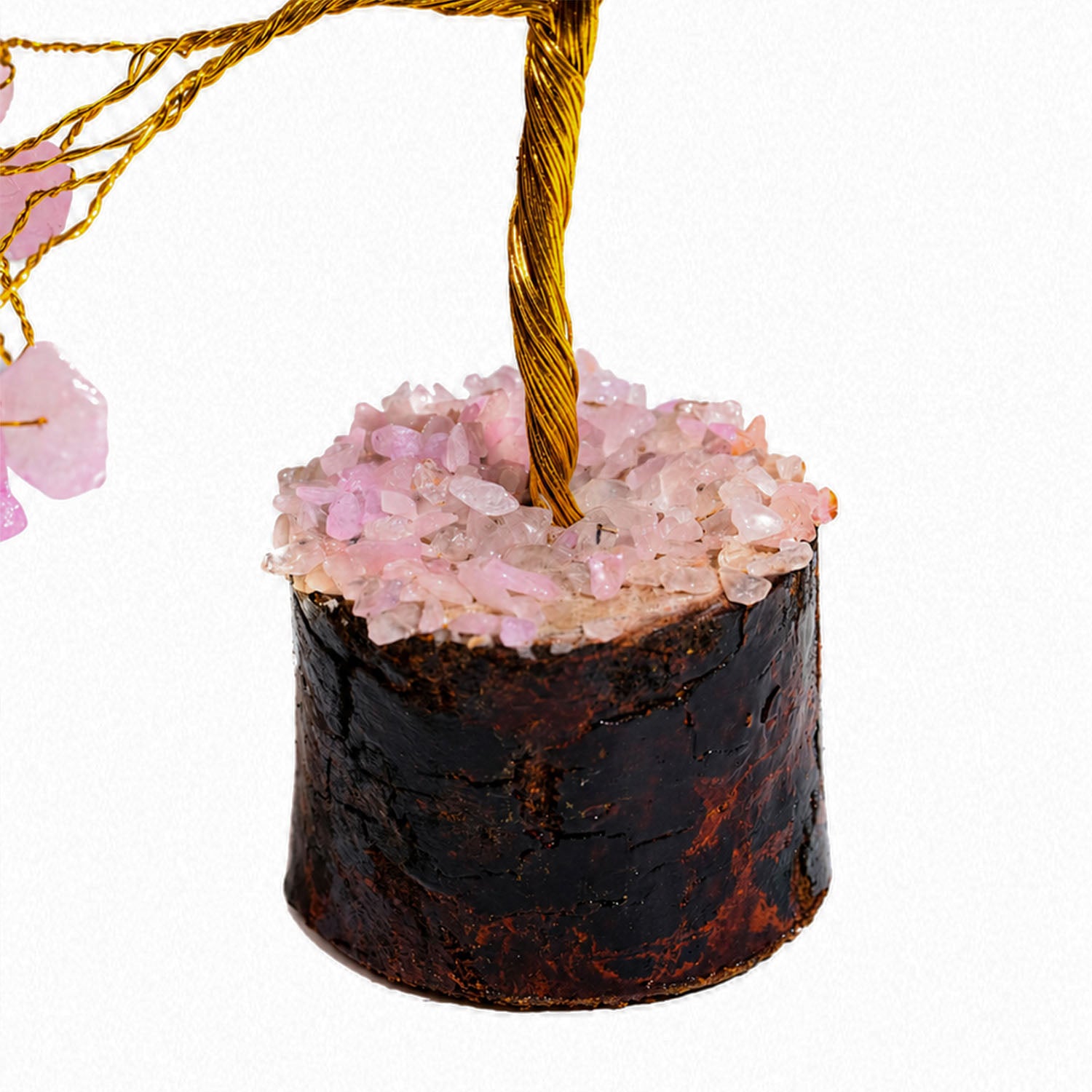Mini Rose Quartz Natural Stone Tree