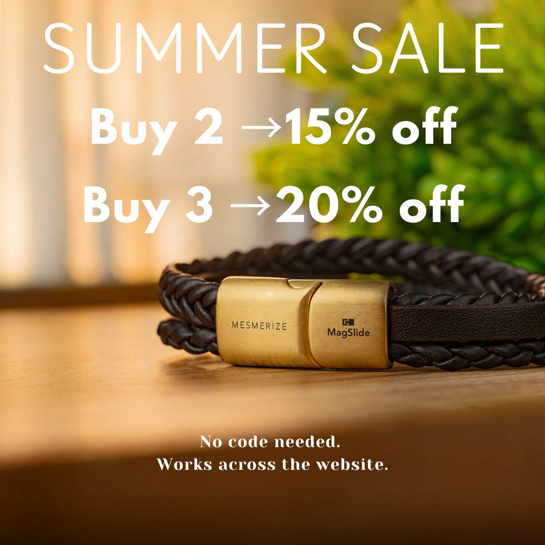 Forge Layered NeoLeather Bracelet with MagSlide Black