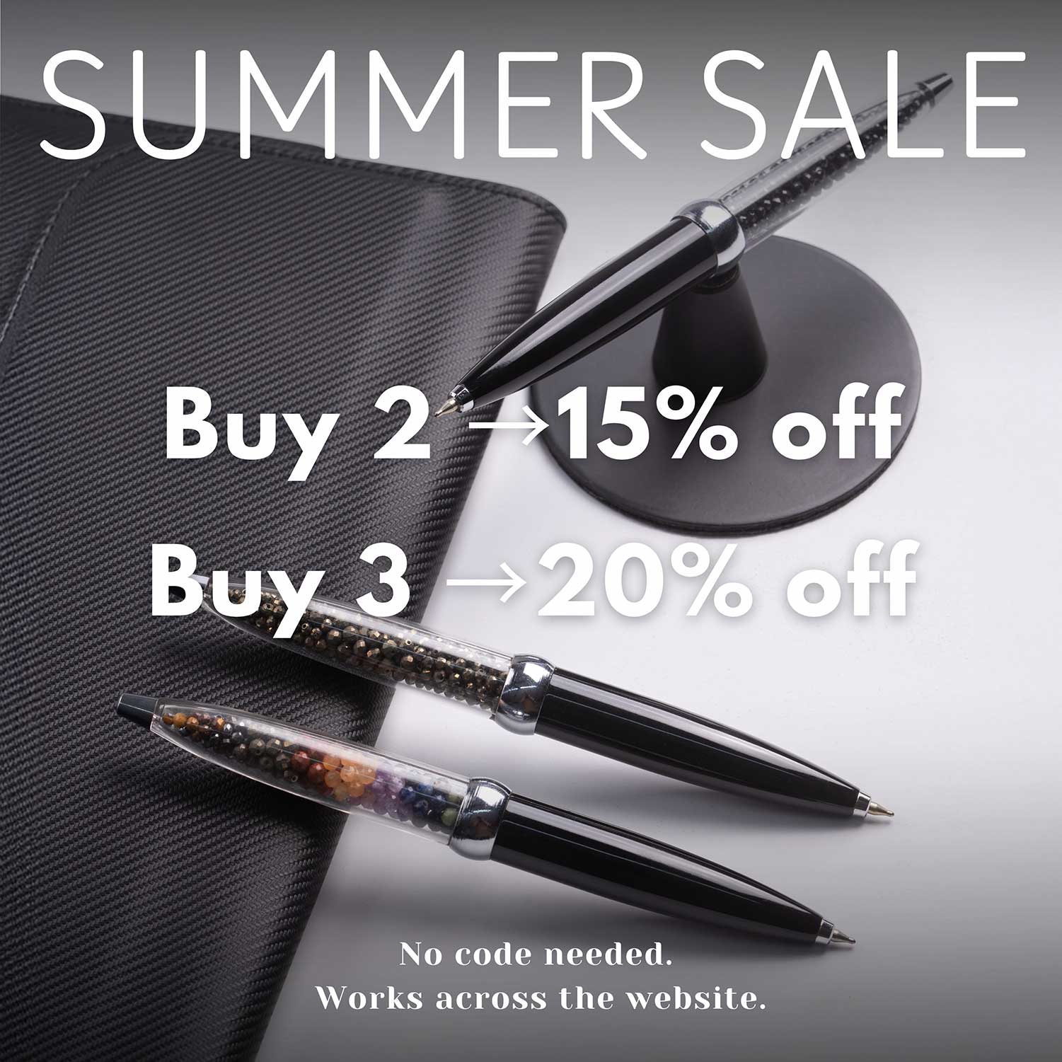 Obsidian 2 in 1 MagSnap Roller Ball Pen with Stylus