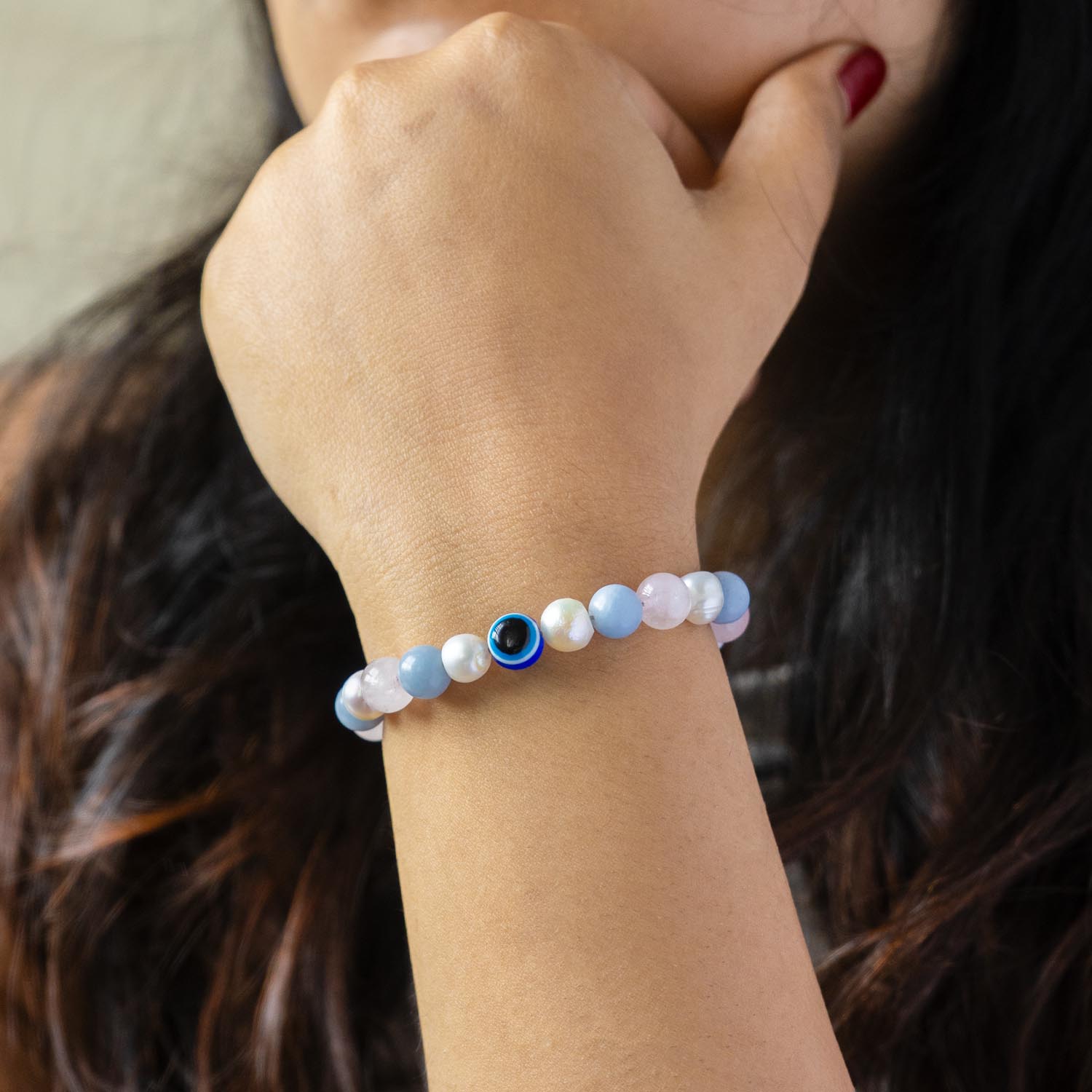 Peaceful Aura Natural Stone Bracelet with MagSnap2