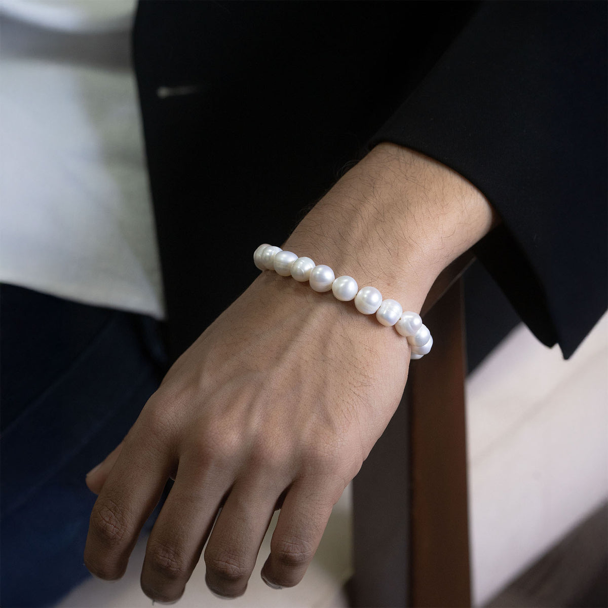 Divine Grace Pearl Natural Stone Bracelet with Magsnap 2