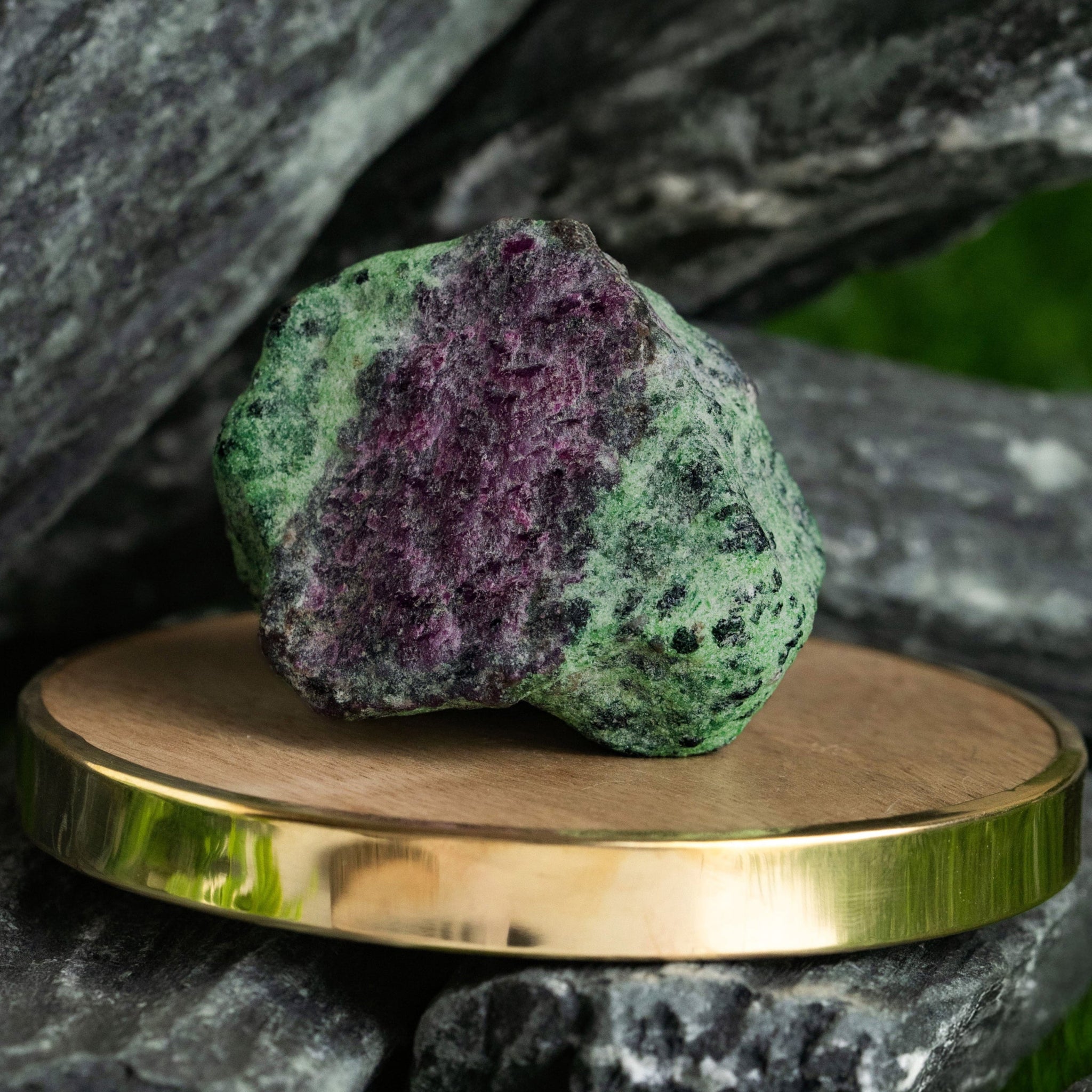Alchemy Raw Ruby Zoisite Stone Home Decor Artefact by Mesmerize