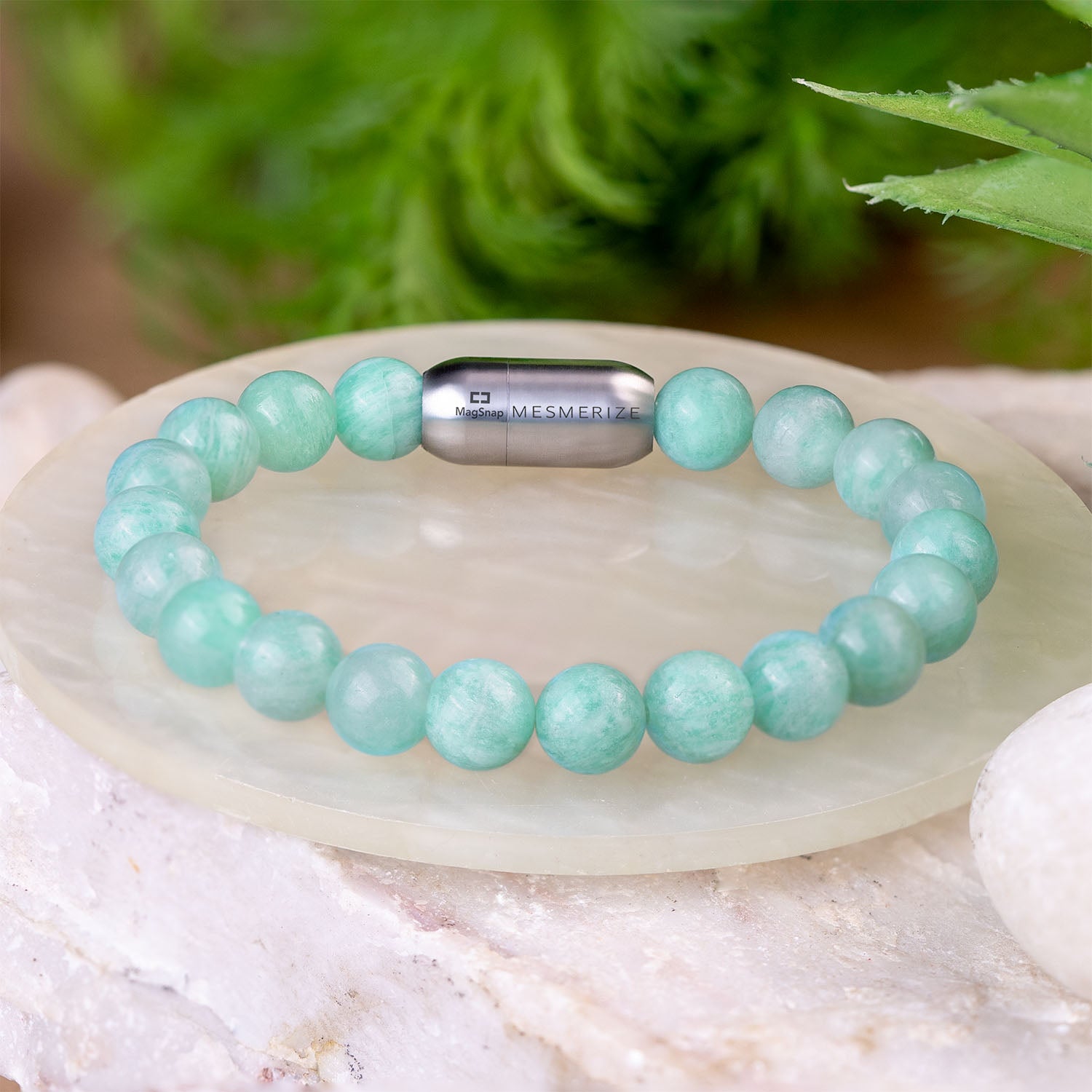 Bracciale Donna In Pietre Naturali – Amazzonite E Rame – Ciondoli Intrecciati – Reiki E Chakra