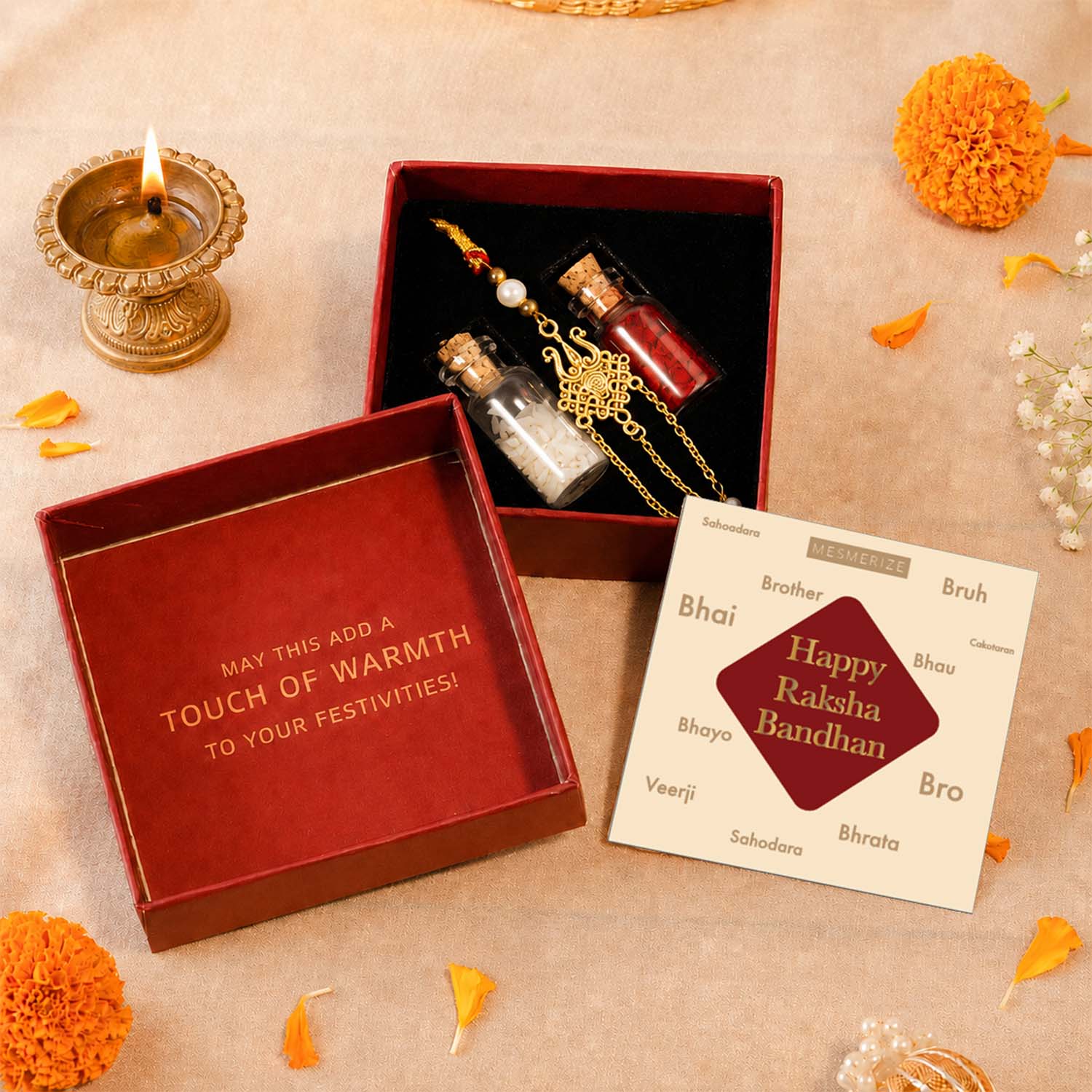 Shakti Pure Silver Plated Lumba Rakhi Hamper