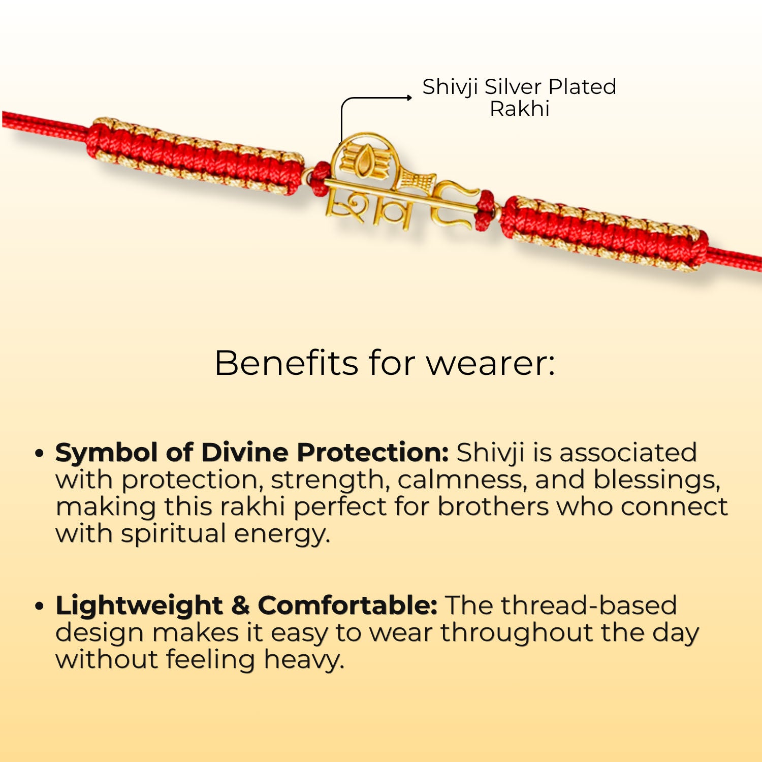 Shivji Silver Plated Rakhi