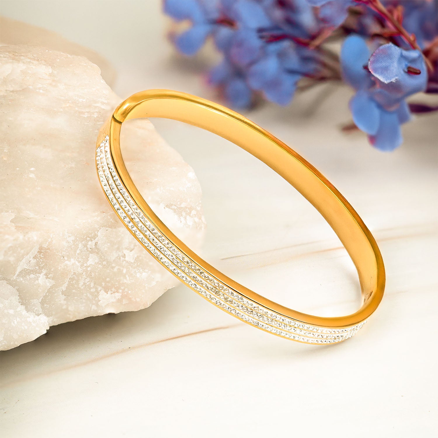 Sienna Diamond Kada Bracelet Gold