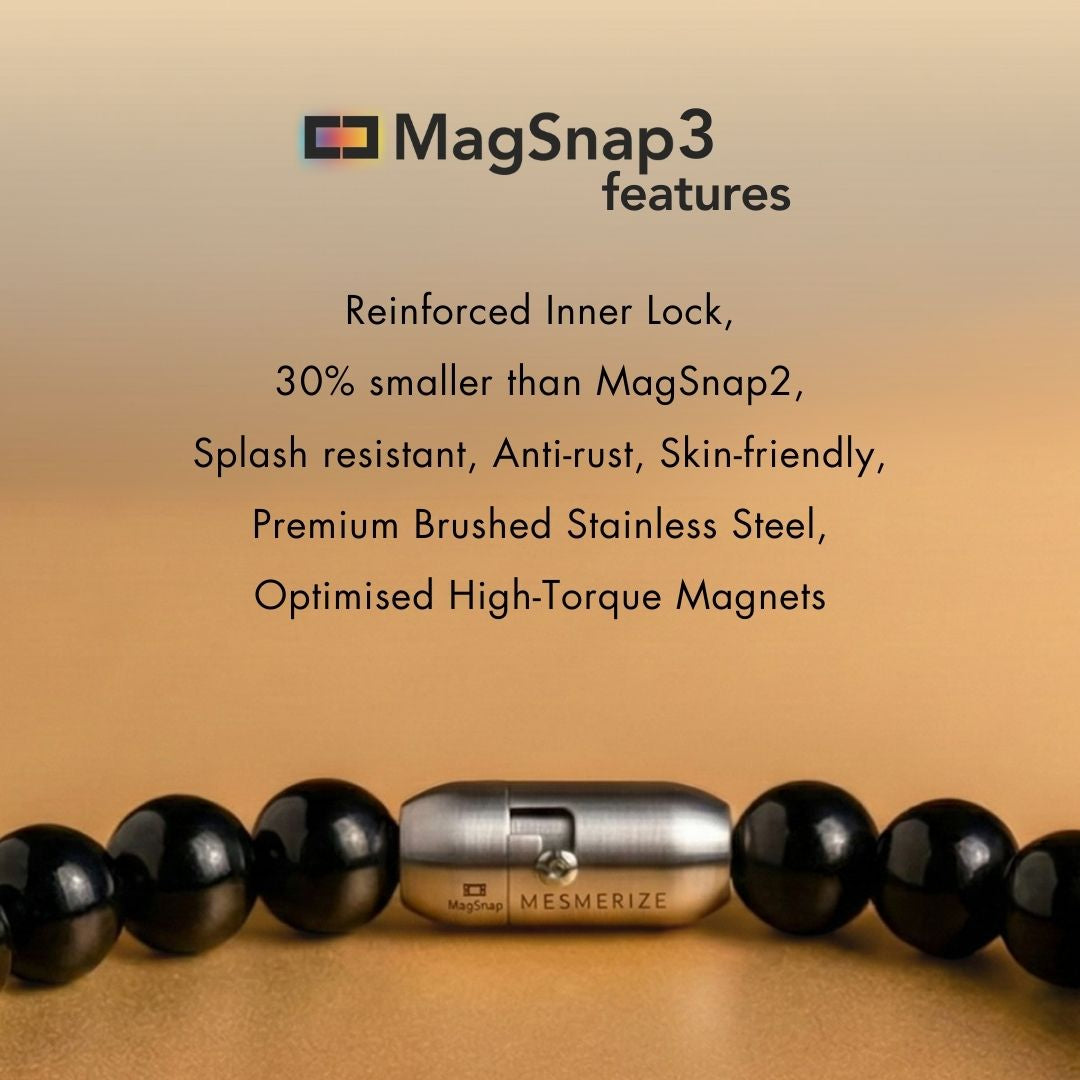 Gleaming Hemimorphite Natural Stone Bracelet With MagSnap 2