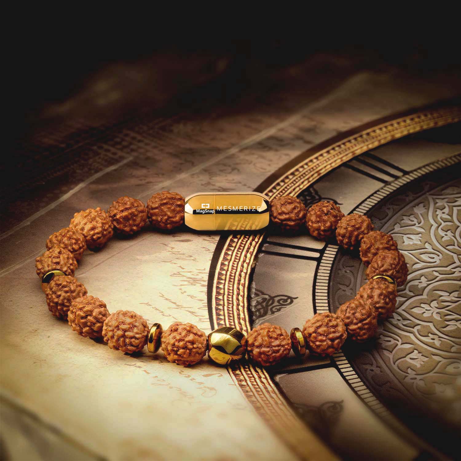 Rudraksh Magnetic Spiritual Bracelet for Men with Natural Stones