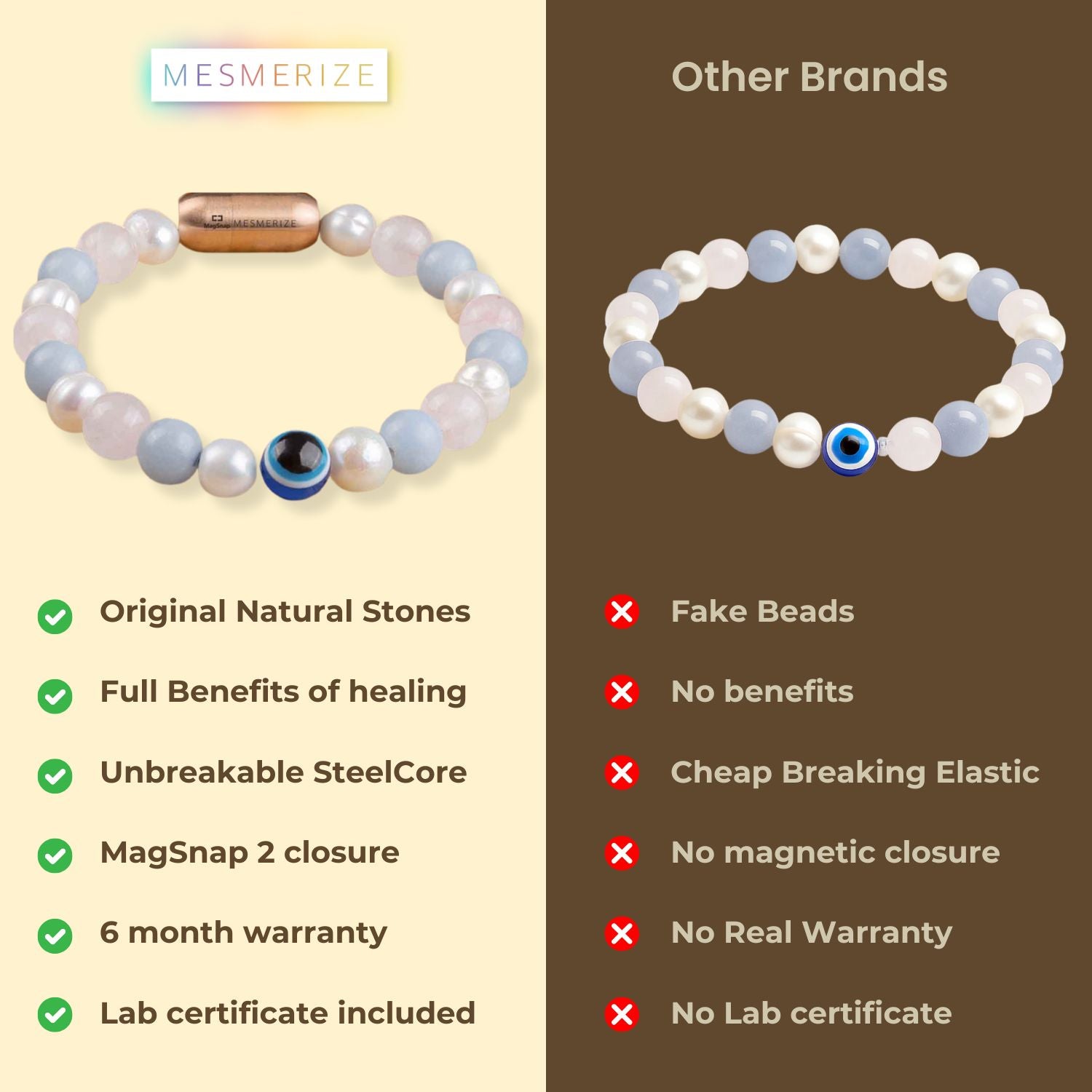 Peaceful Aura Natural Stone Bracelet with MagSnap2